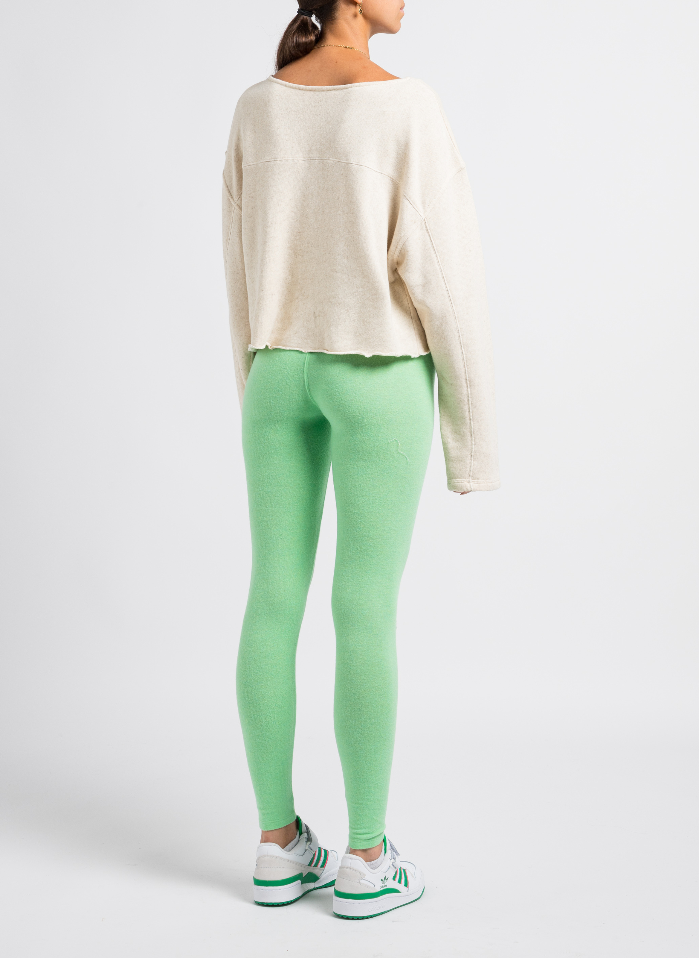 Sweater met boothals | linnen/biokatoenblend AMERICAN VINTAGE Beige