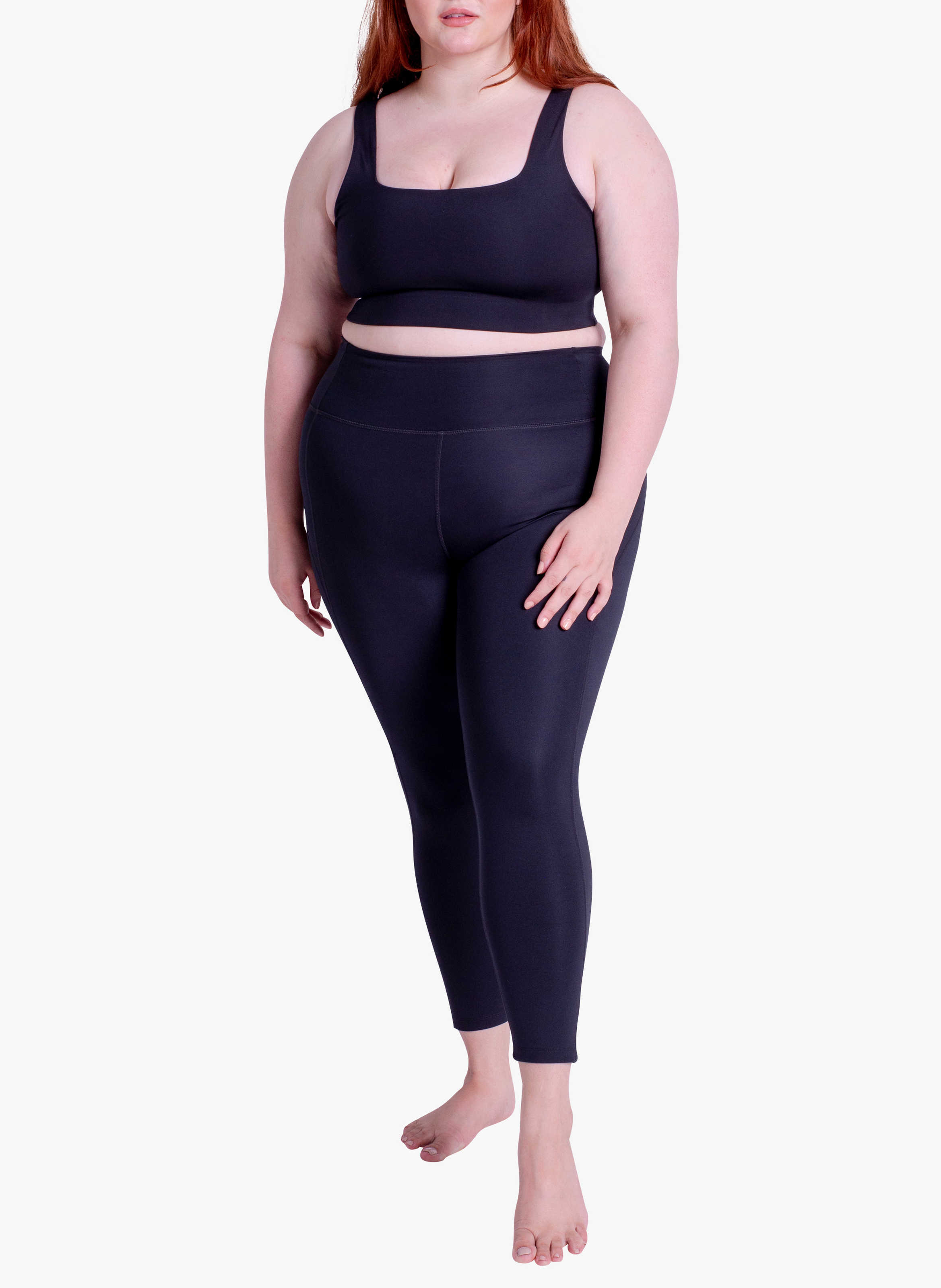 Brassière à encolure carré Tommy GIRLFRIEND COLLECTIVE Noir