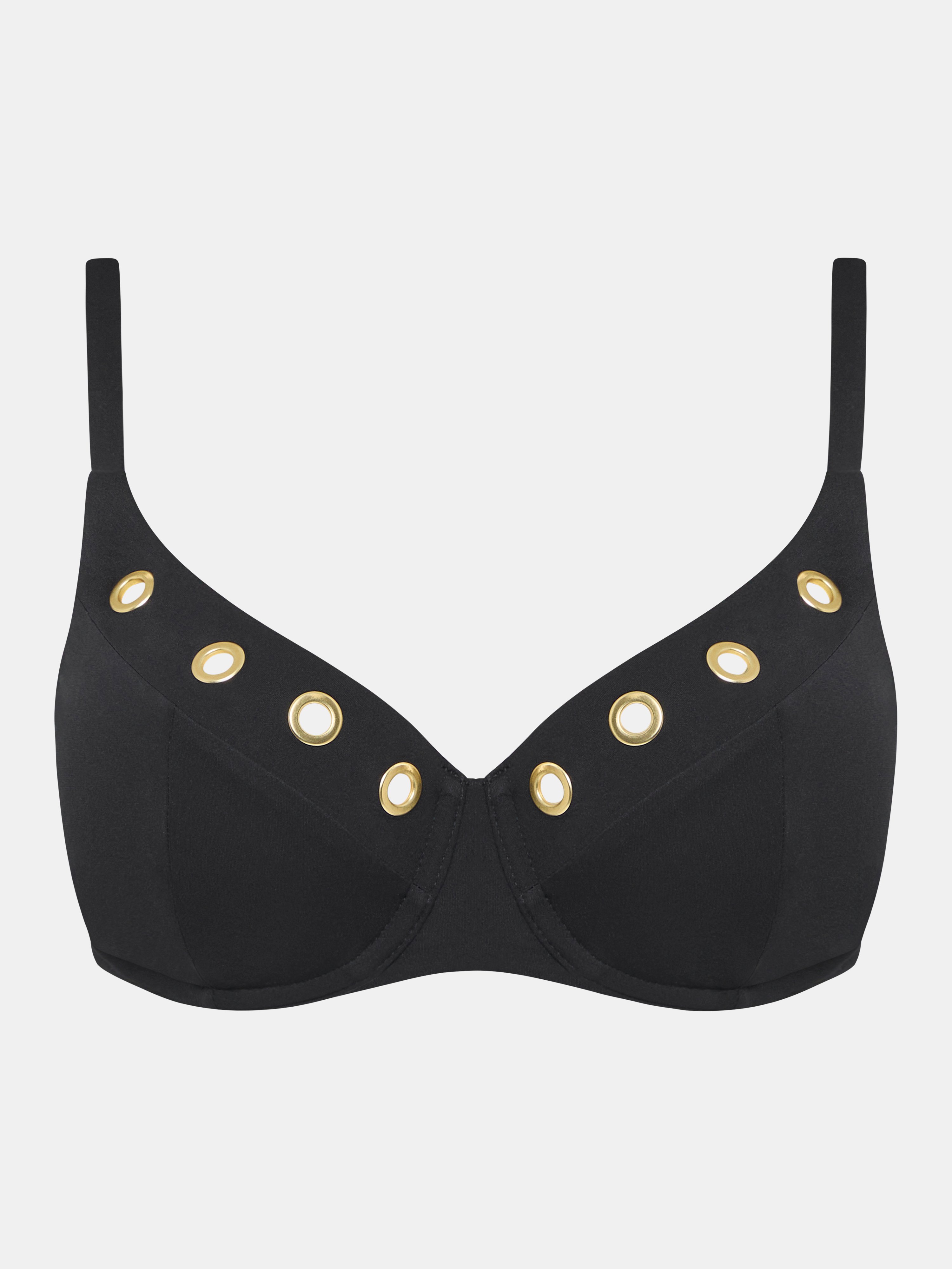 Underwired balconette bikini top CHANTELLE Black