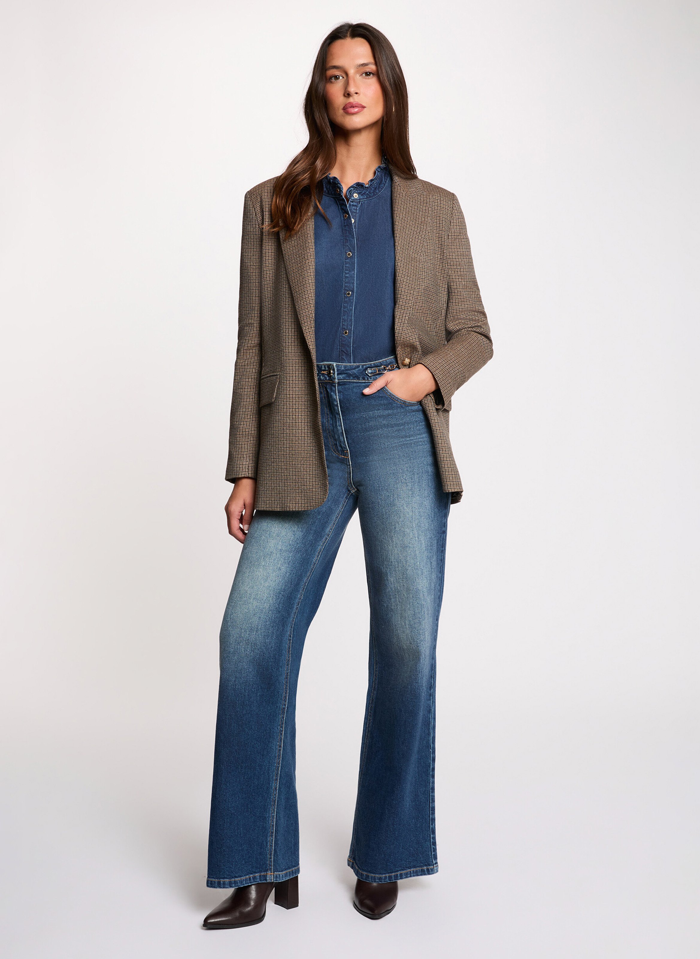 Veste tailleur ajustée imprimé MORGAN Multicolore