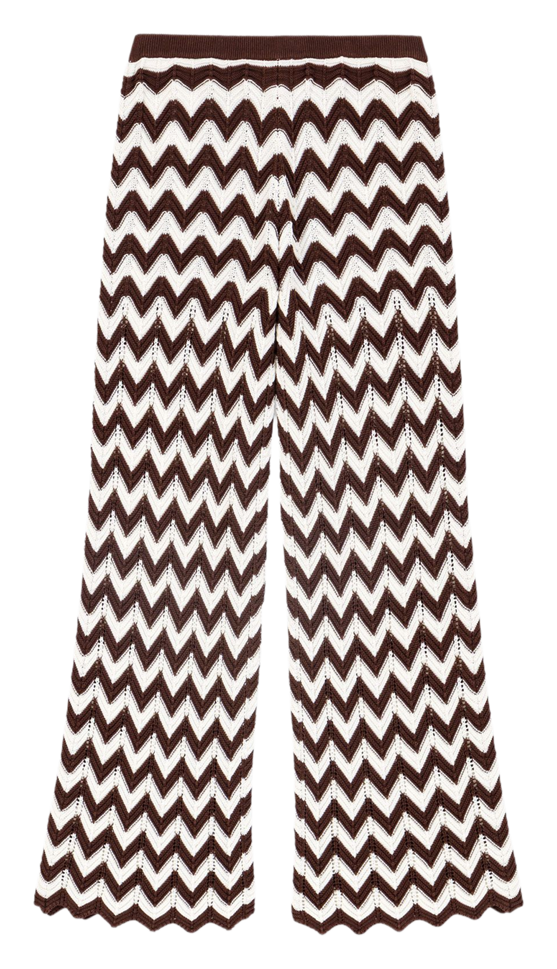 Pantalon évasée en coton MAJE Marron