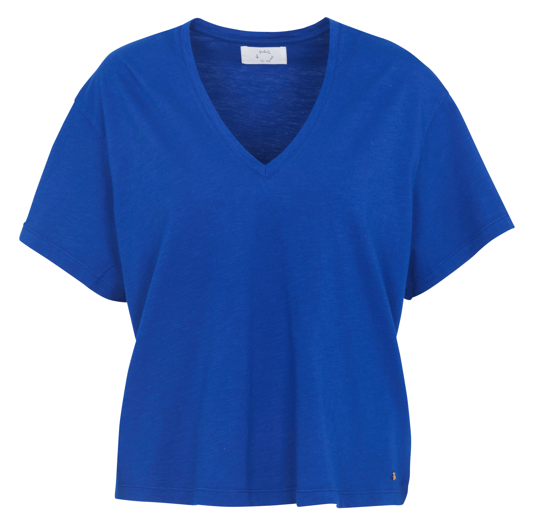 Loose-fit cotton V-neck T-shirt DES PETITS HAUTS