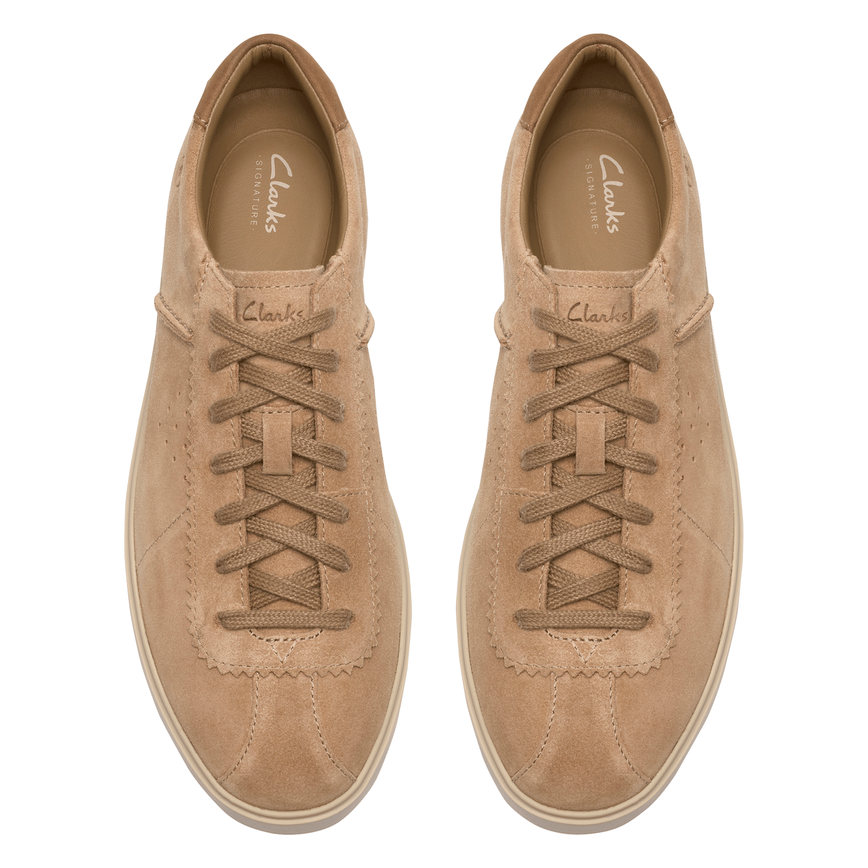 Lage sneakers van veloursleer CLARKS Bruin