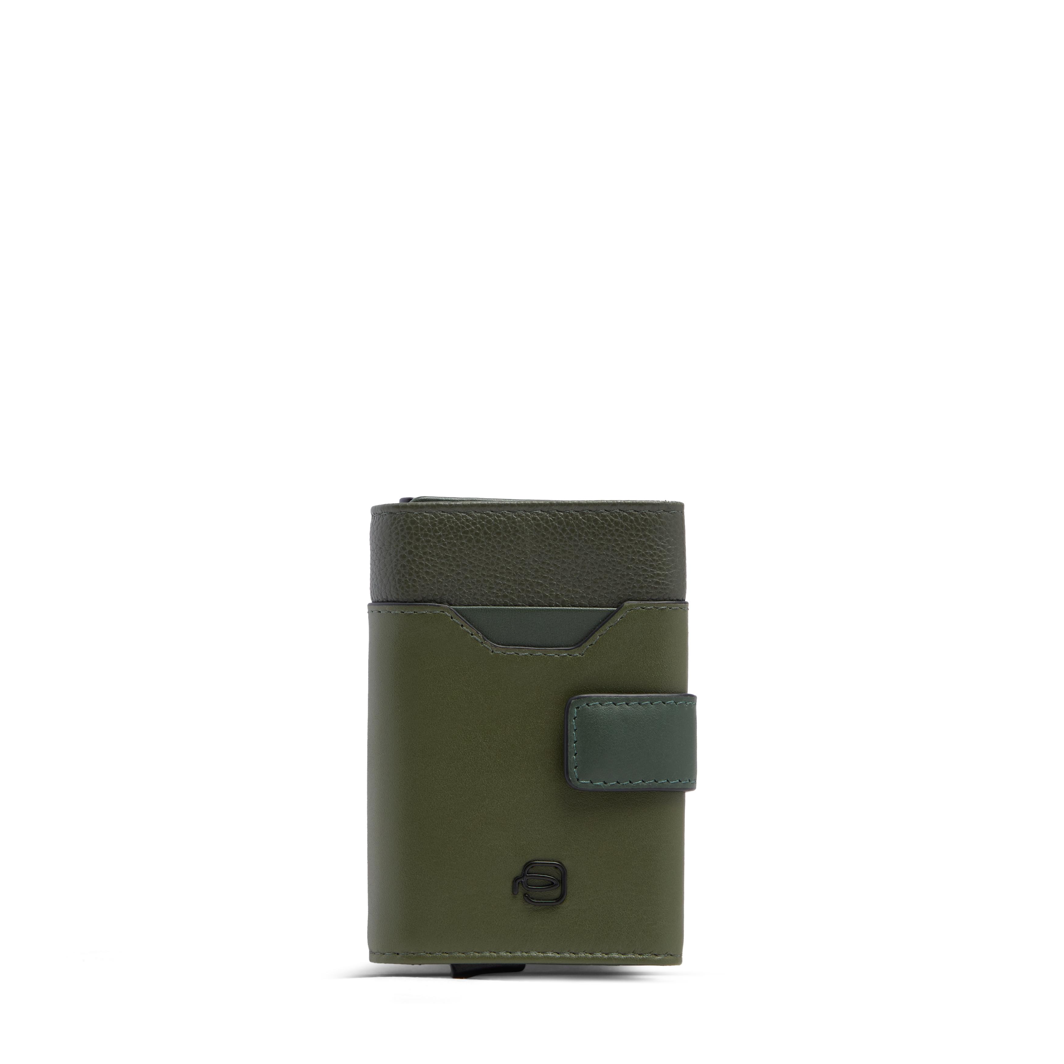 Automatic pop-up cardholder PIQUADRO Green