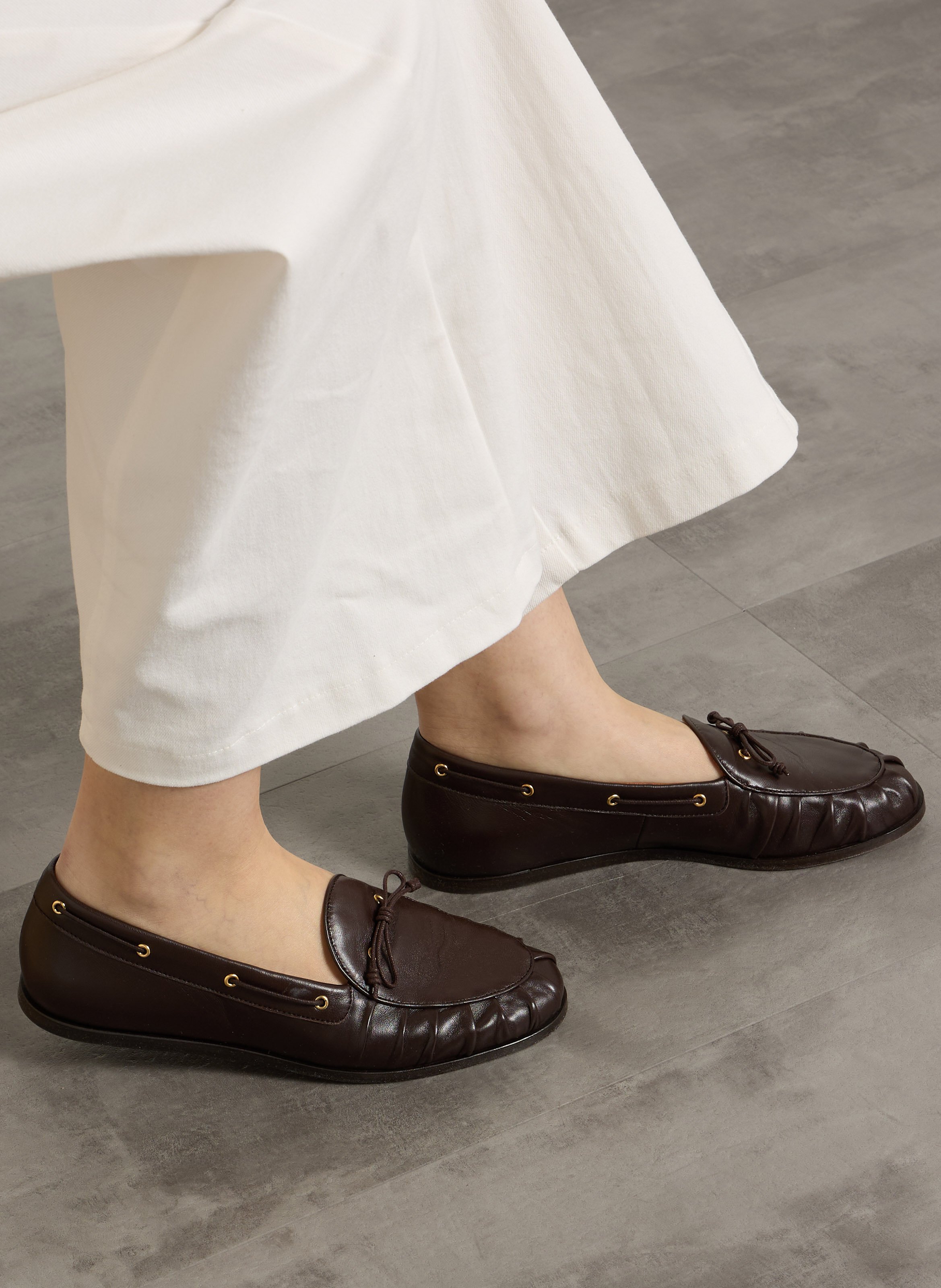 Plain soft leather loafers SOCQUE PARIS Brown