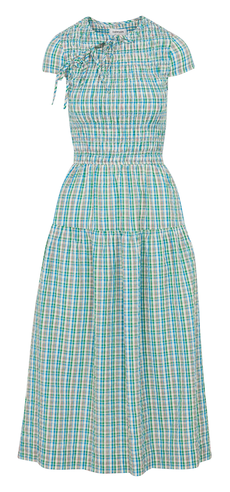 Maxikleid aus Bio-Baumwolle mit Rundhalsausschnitt DAMSON MADDER Mehrfarbig