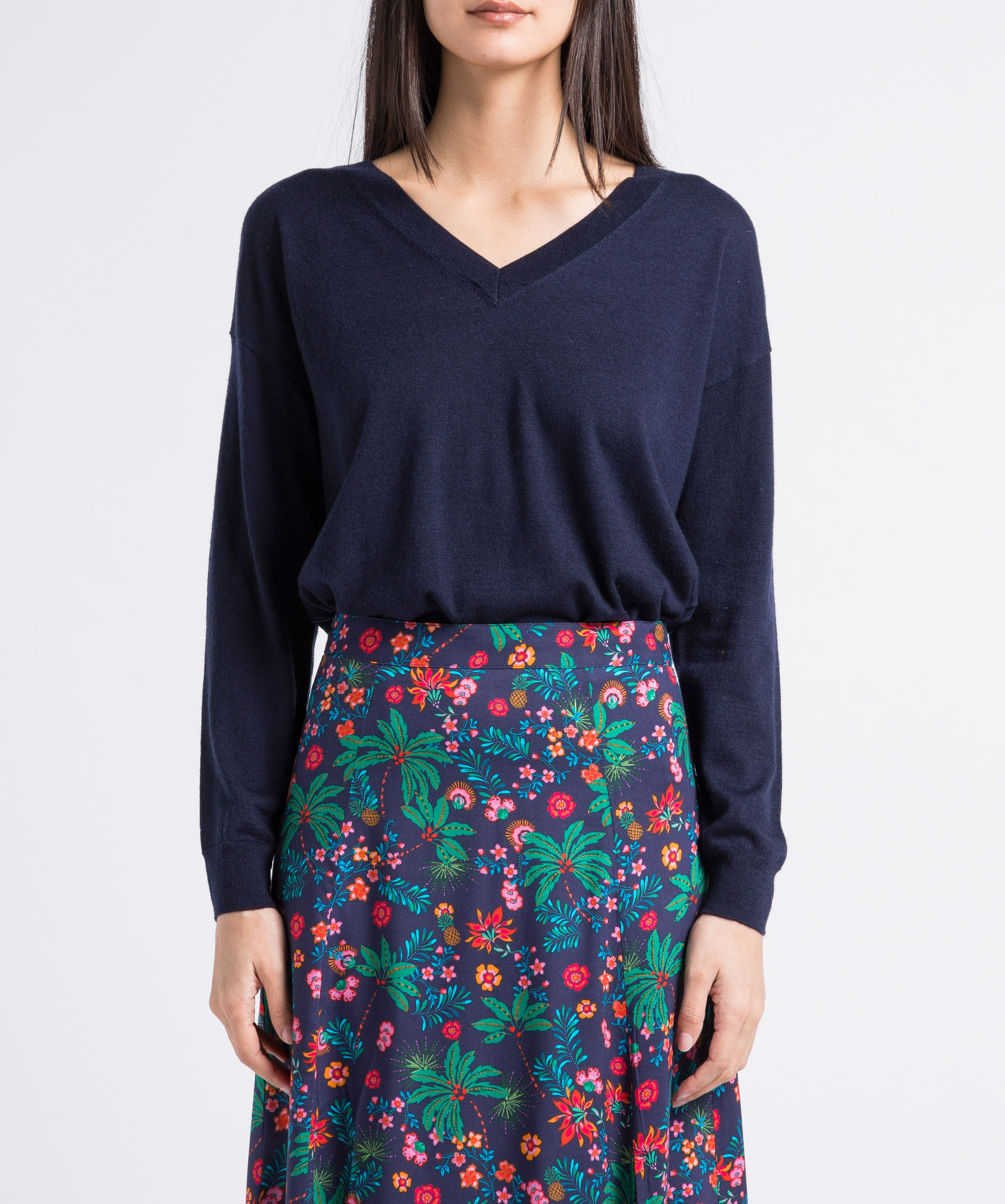 Weiter Feinstrickpullover LA PETITE ETOILE Blau