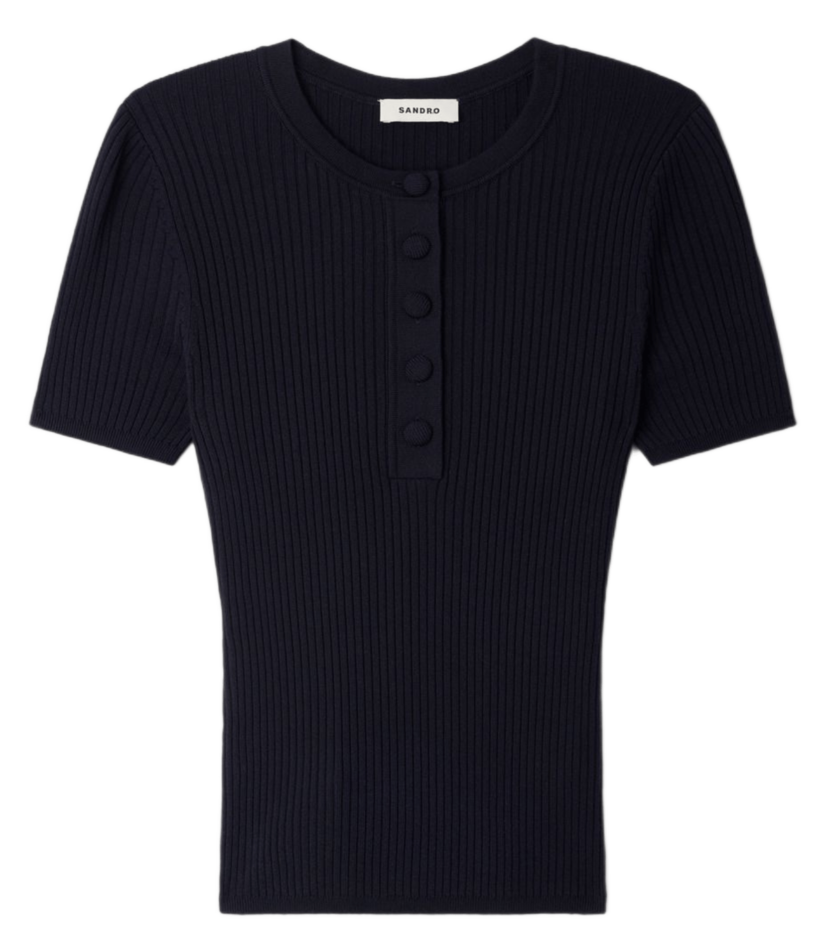 T-shirt met ronde hals SANDRO Blauw