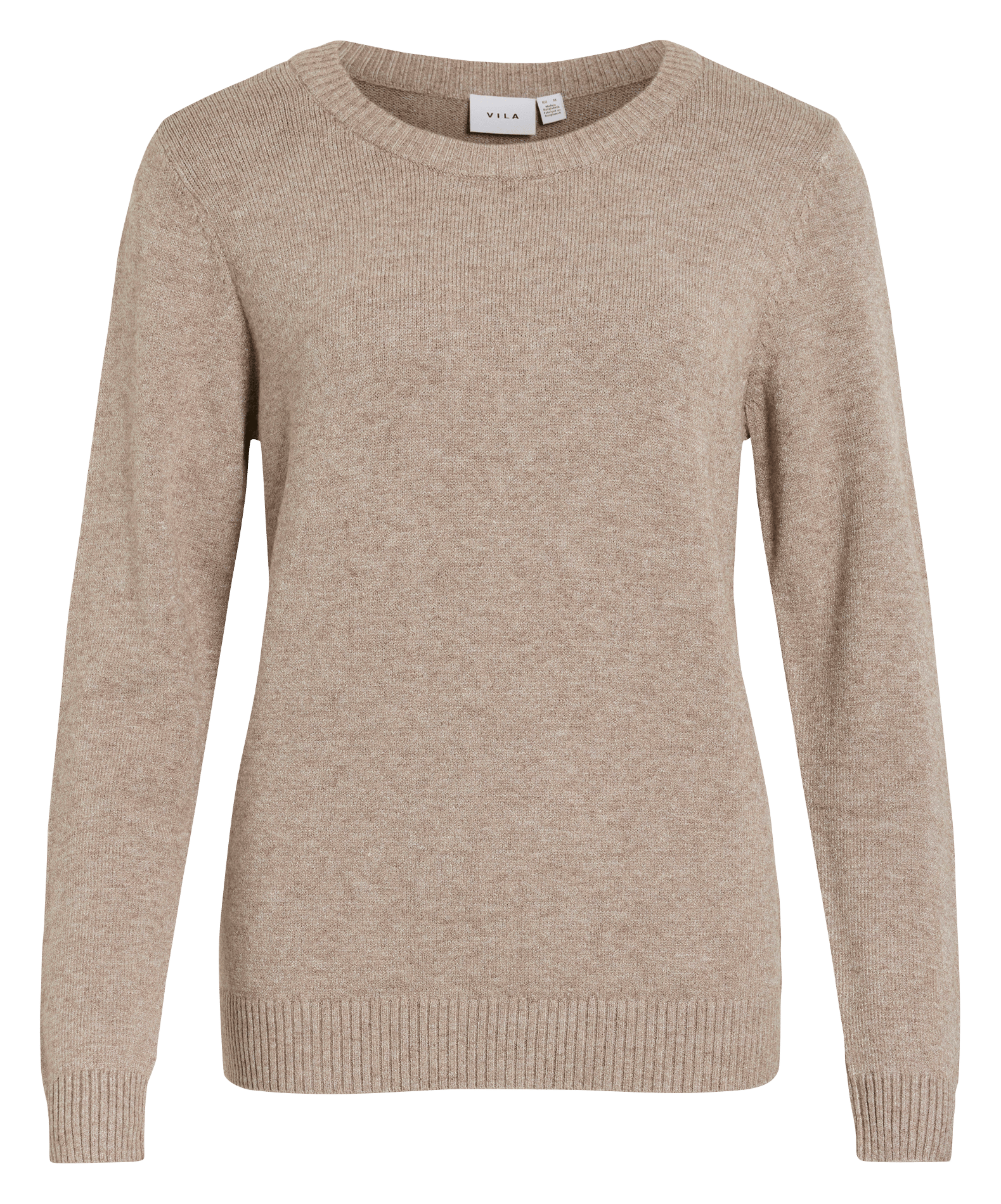 Round-neck sweater VILA Brown