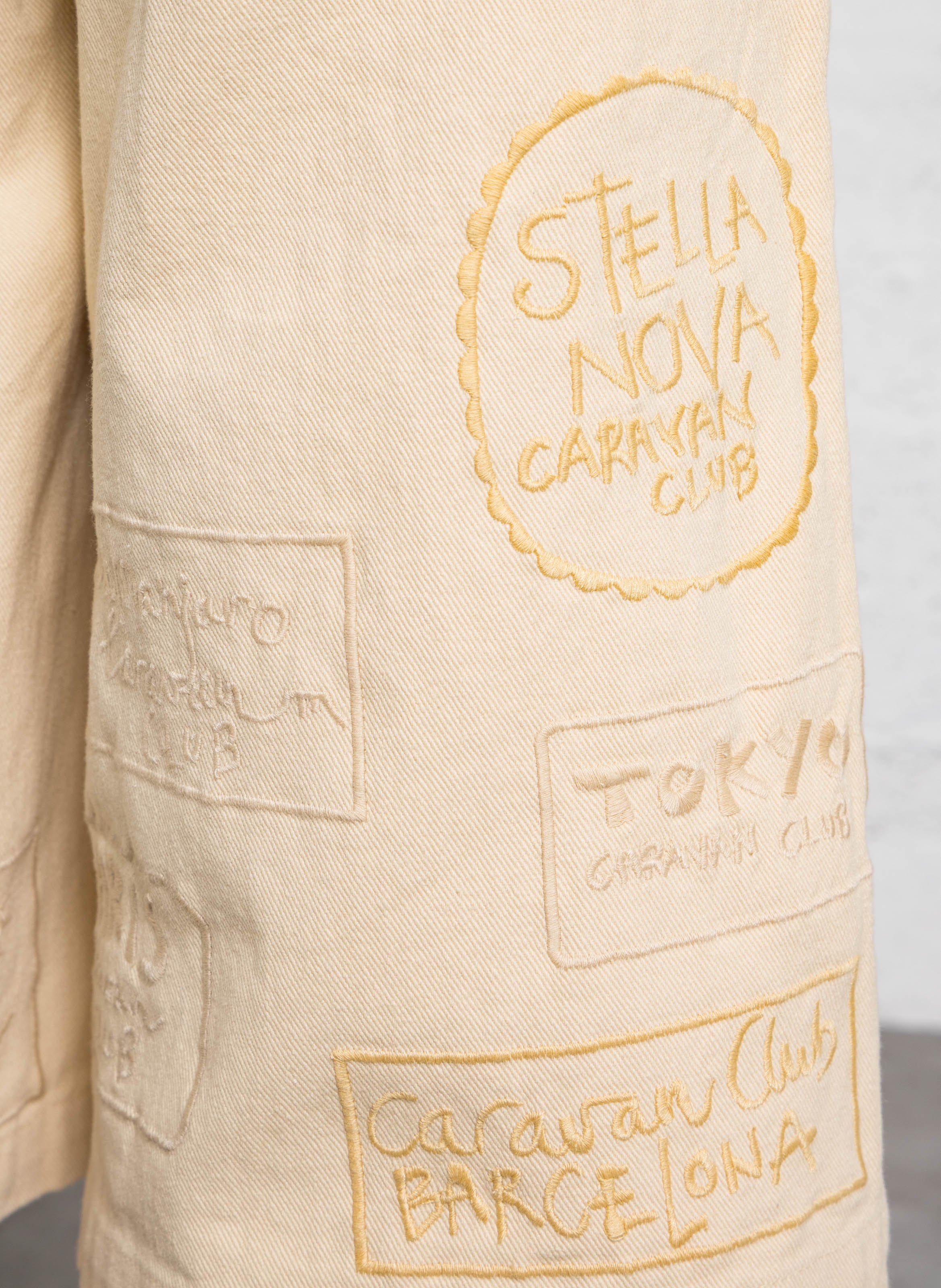 Bermuda mit bestickten Mustern aus Baumwolle STELLA NOVA Beige