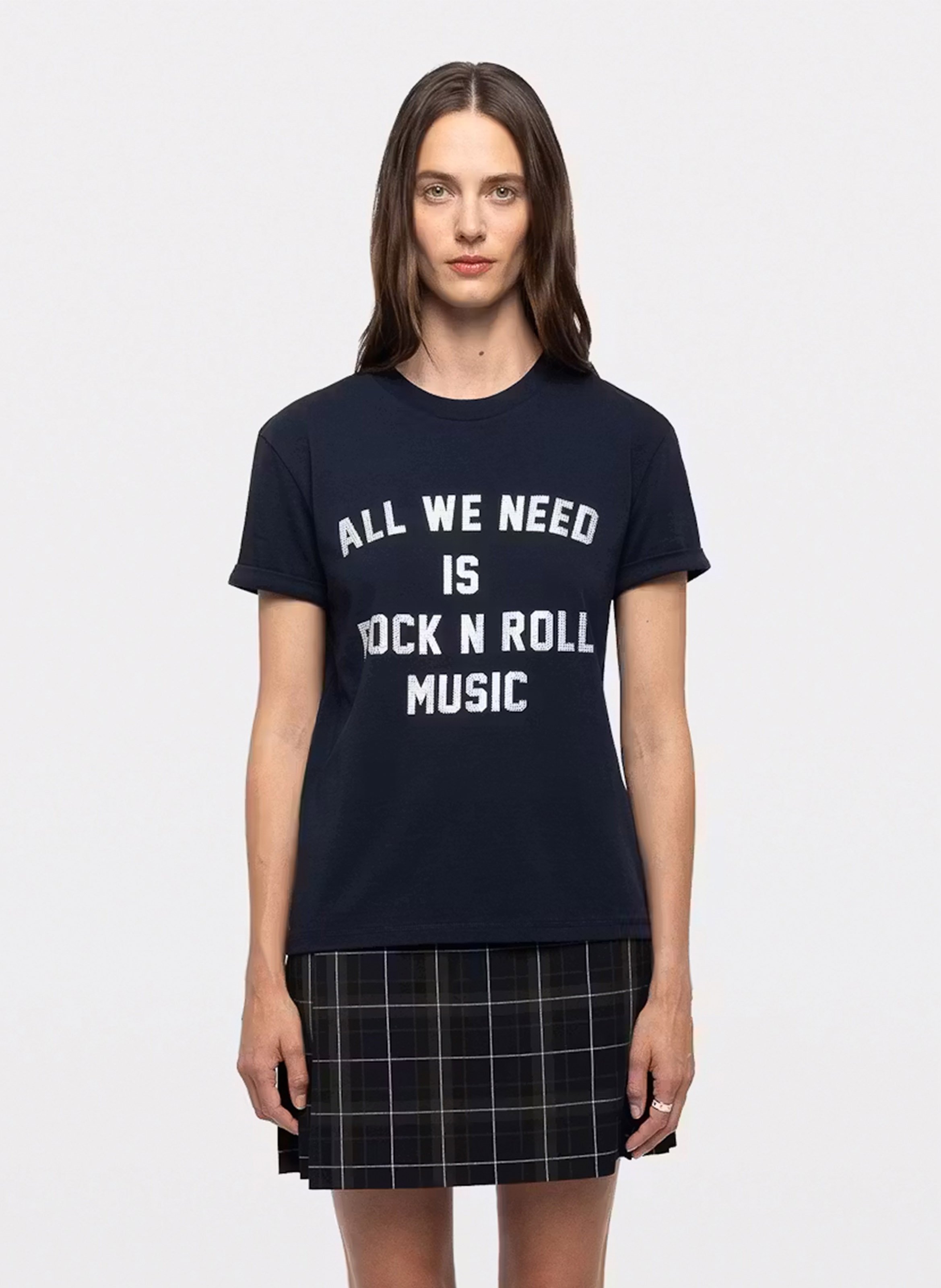 Tee-shirt col rond en coton ZADIG&VOLTAIRE Bleu