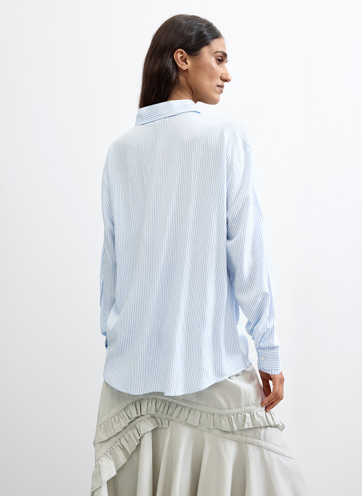 Striped straight shirt DESIGUAL Blue