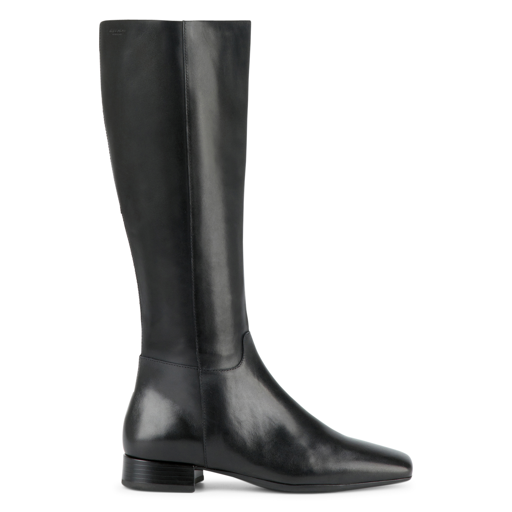 Bottes hautes à bout carré en cuir VAGABOND Noir