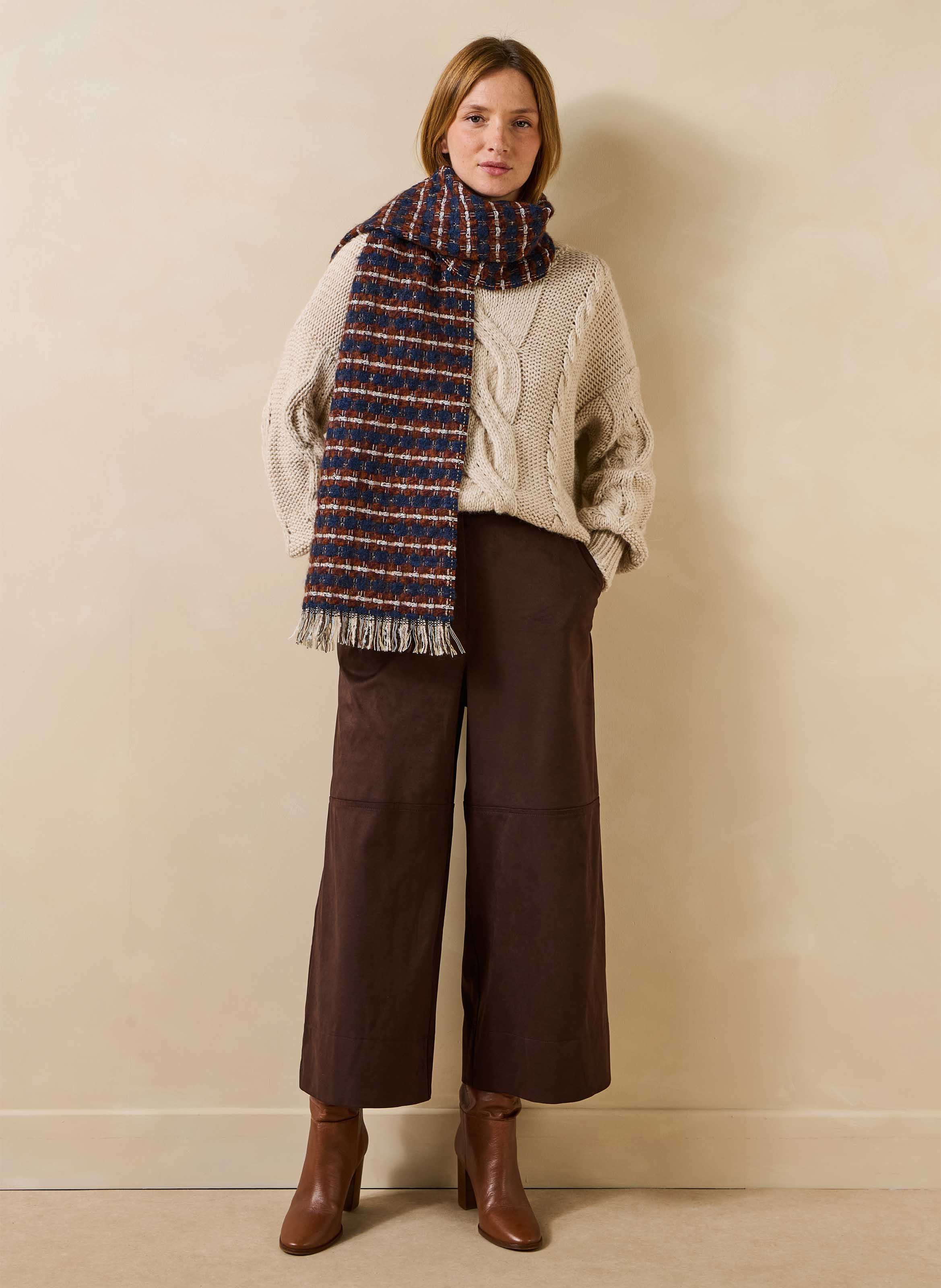 Knitted scarf LA FEE MARABOUTEE Blue
