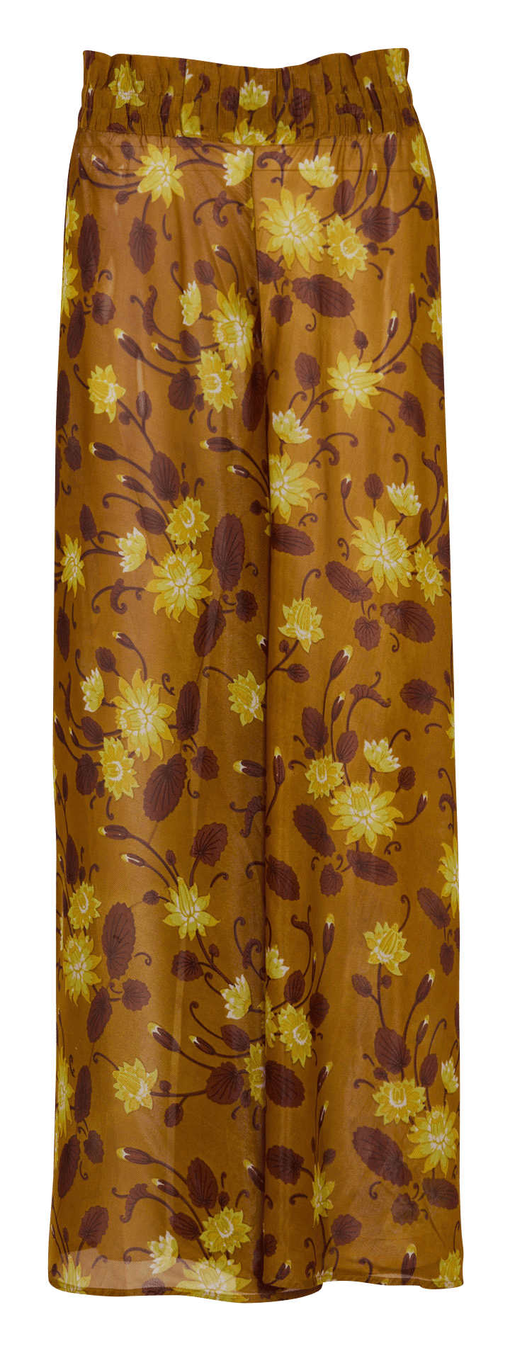 Pantalon droite fluide brillant imprimé MES DEMOISELLES Orange