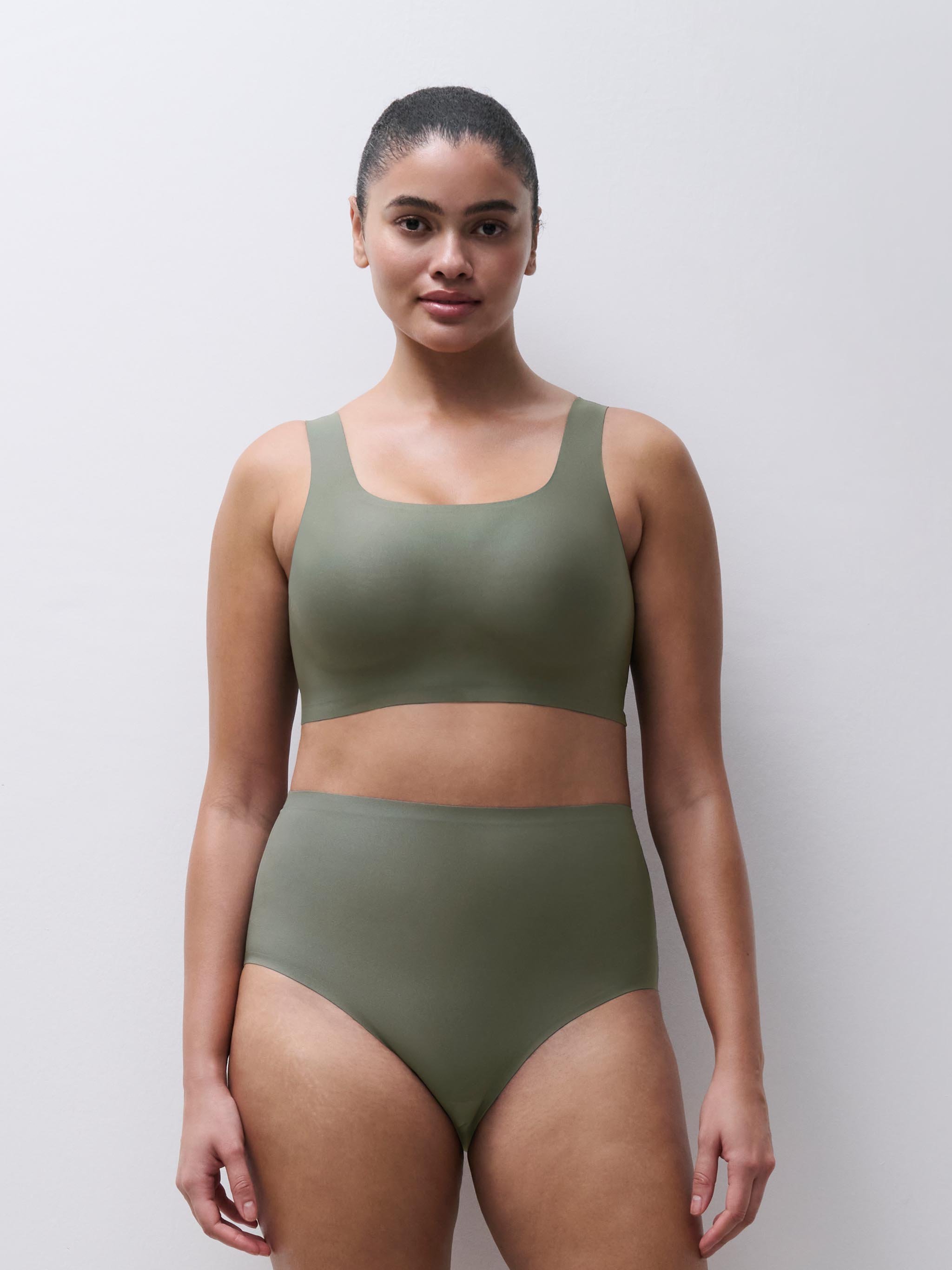 High-waisted panties CHANTELLE Green