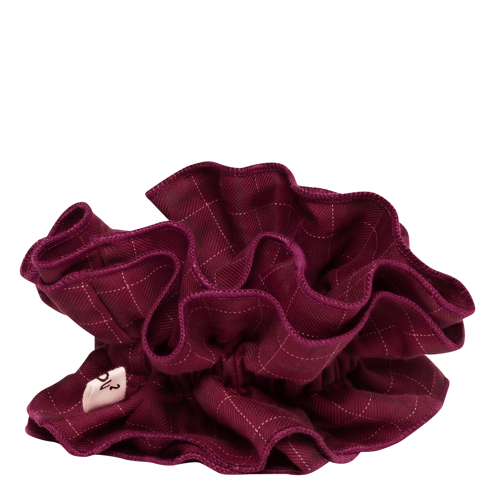 Maxi fine-check scrunchie CHOU AU CARRE Plums