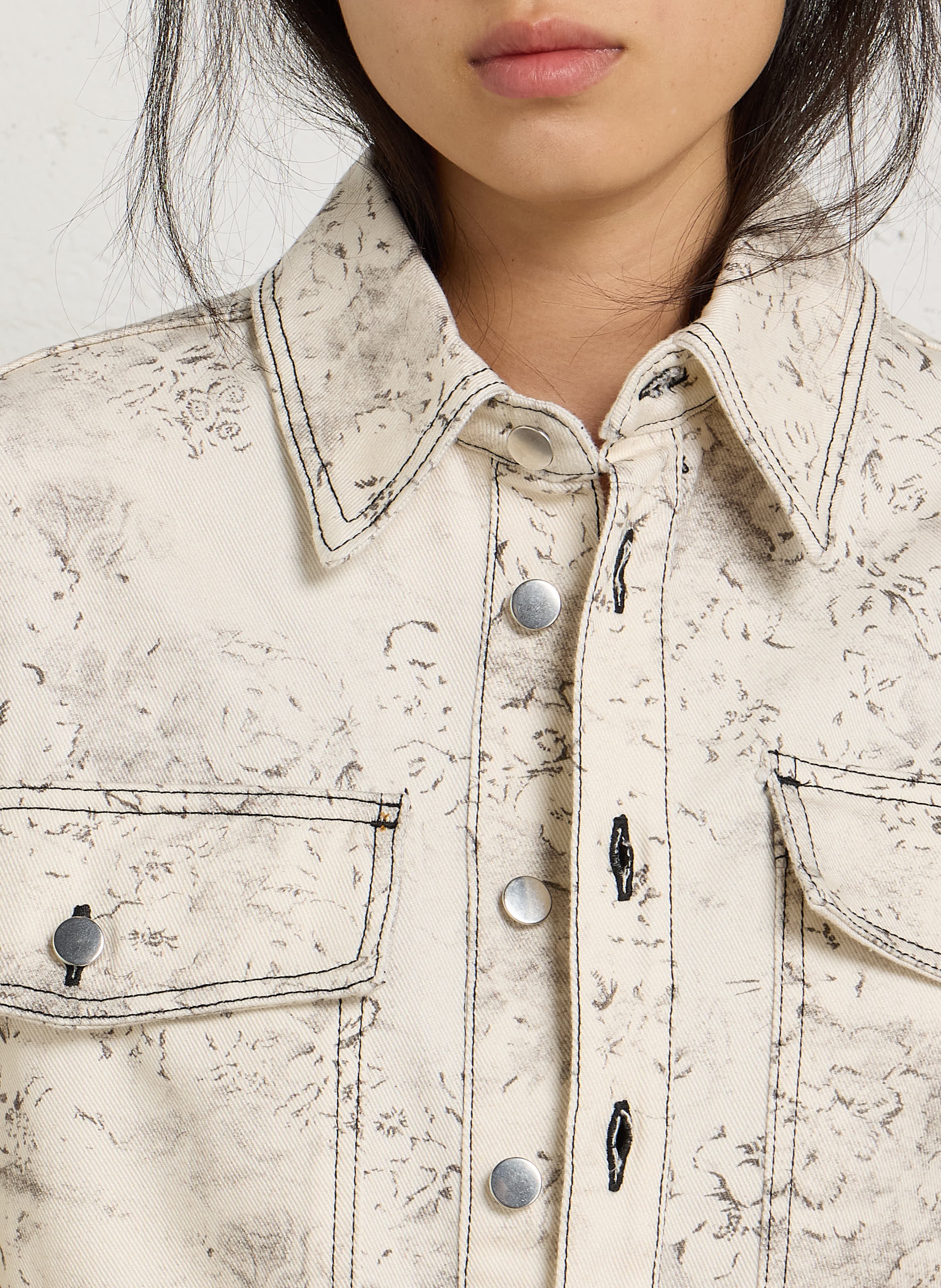 Surchemise oversize col classique en coton HOD PARIS Beige