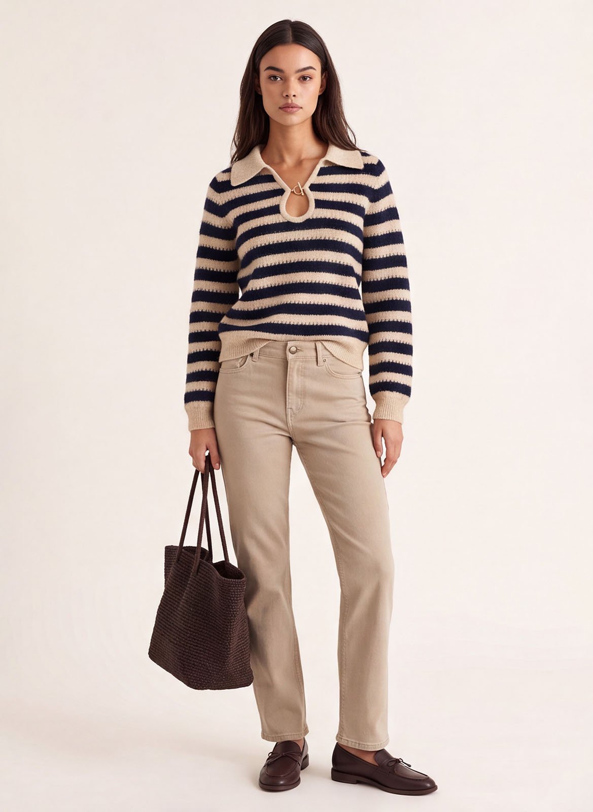 Slimfit-Jeans aus Baumwoll-Mix KOOKAI Beige