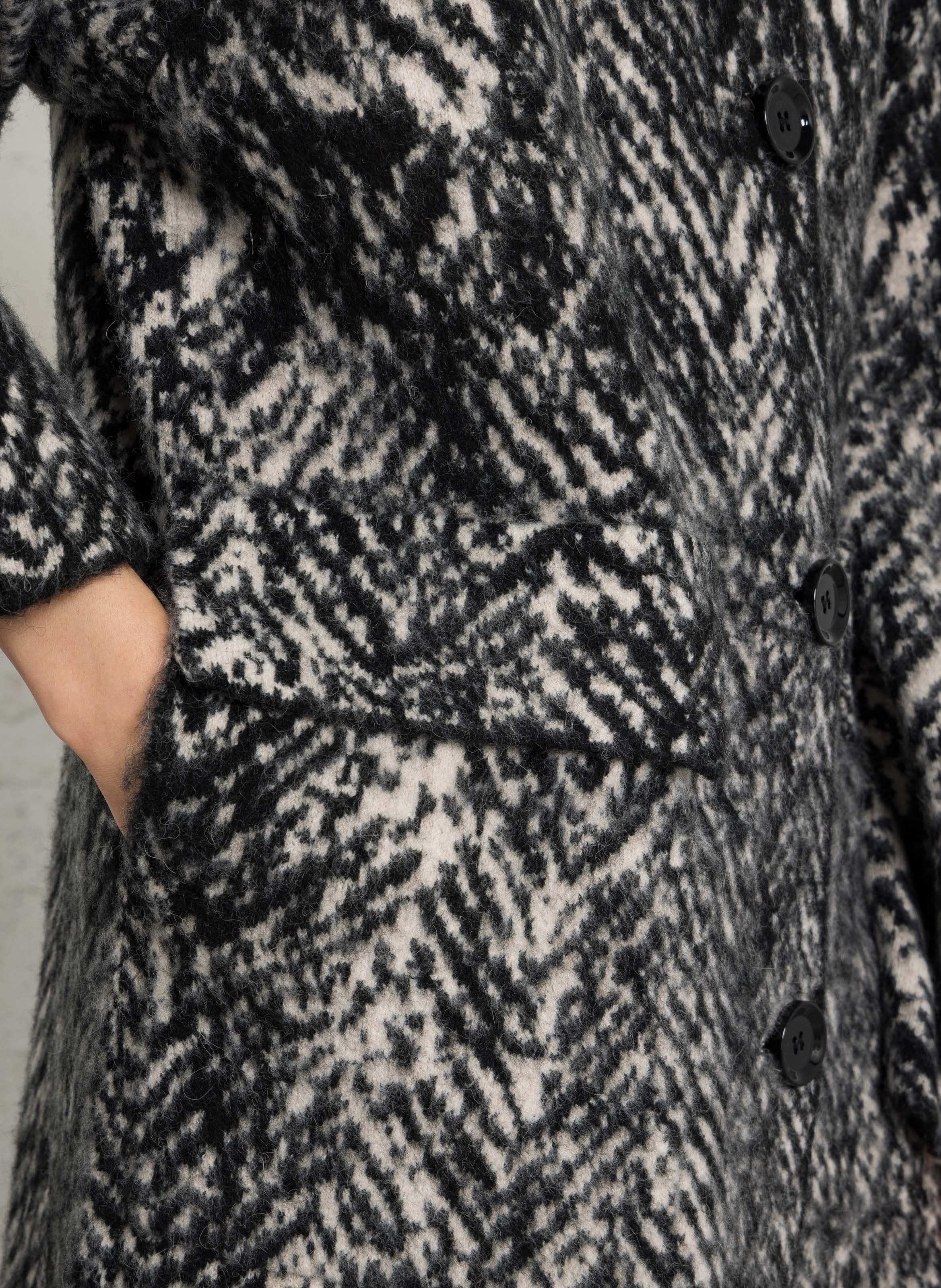 Oversized printed coat LIU JO Multicolored