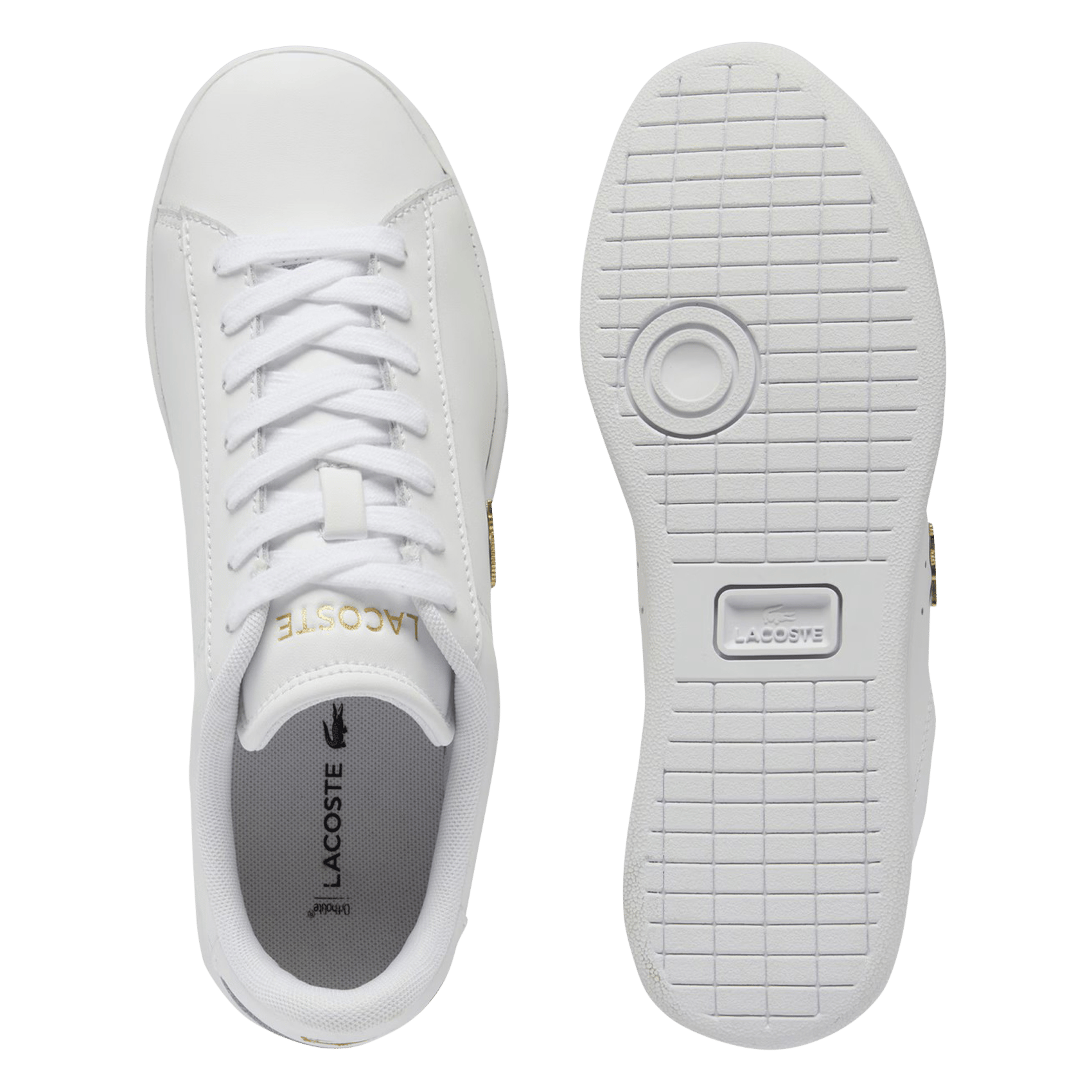 Baskets basses en cuir  LACOSTE Blanc