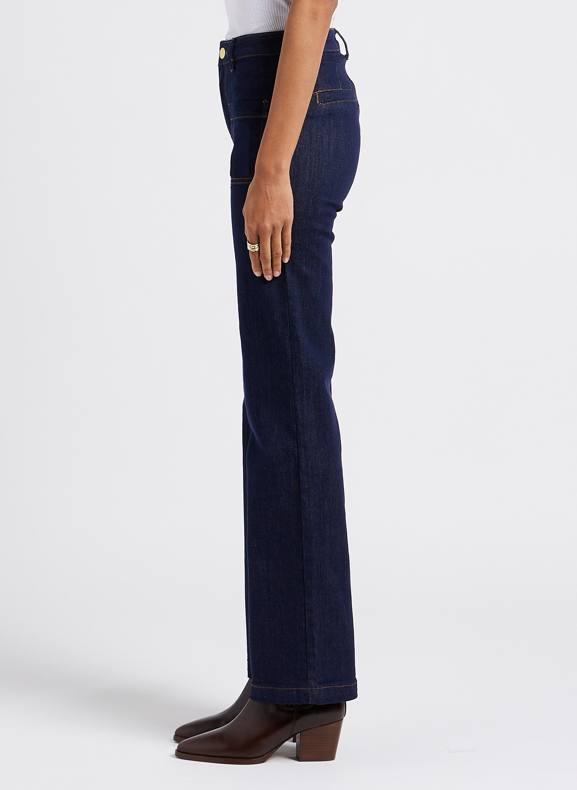 Jean flare en coton mélangé LA PETITE ETOILE Blauw