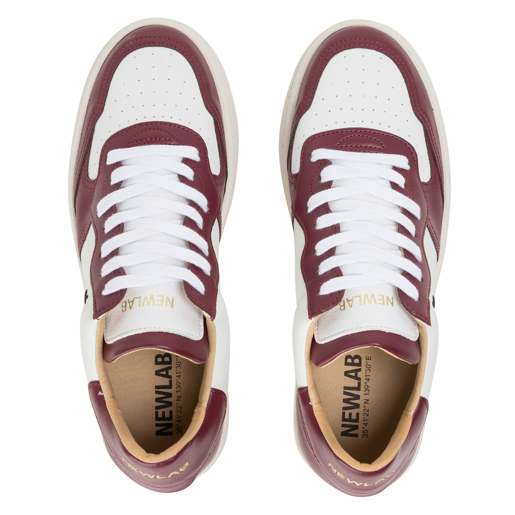 Baskets basses en cuir NEWLAB Blanc