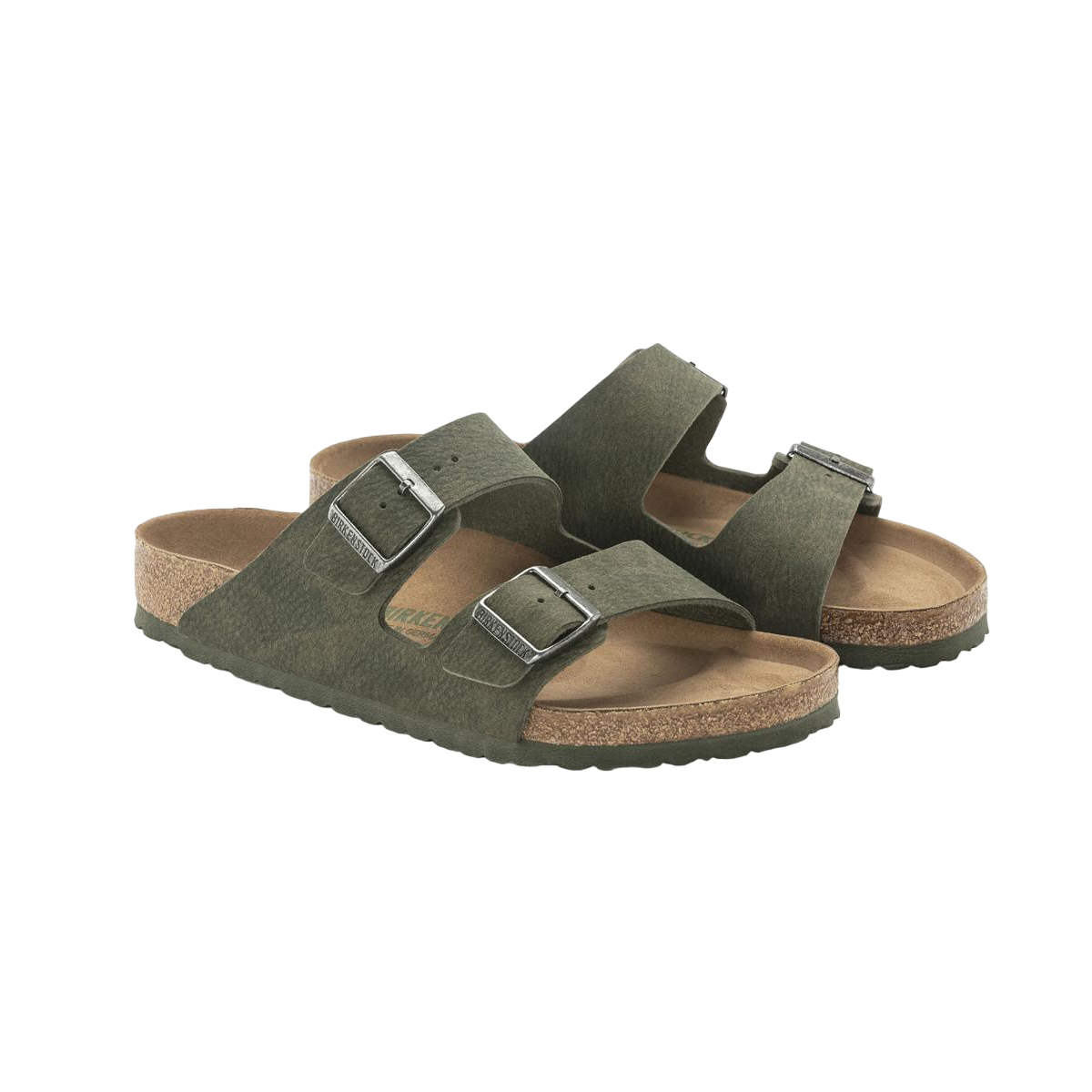Faux leather sandals Green