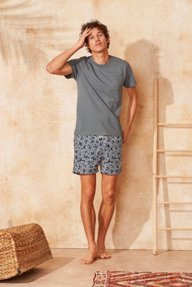 Short-sleeved T-shirt with round neckline APNEE Grey