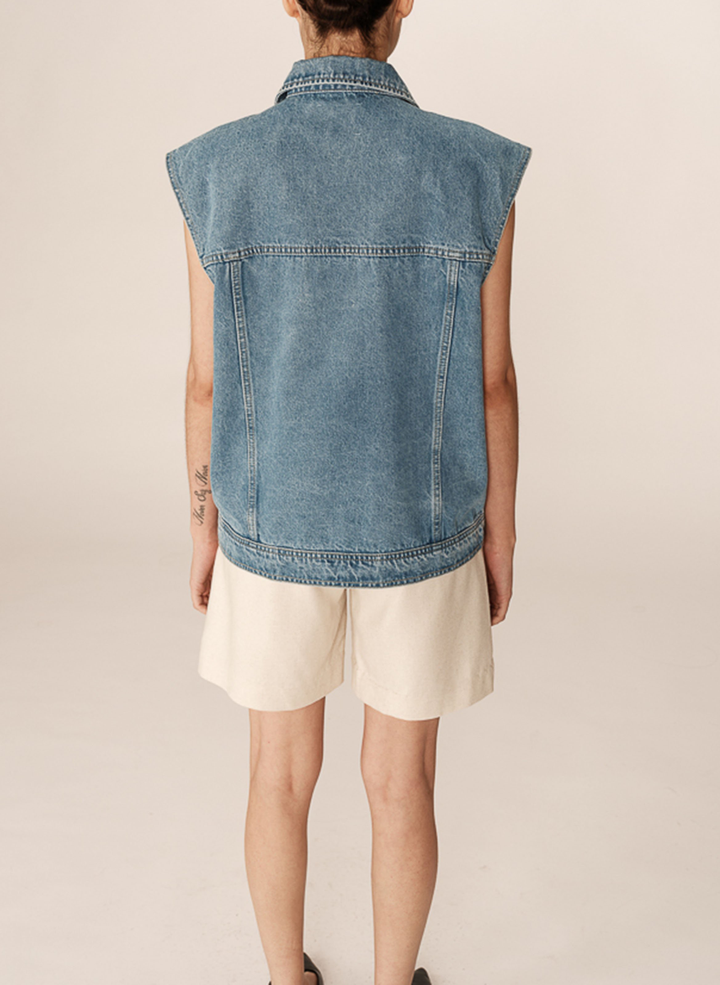 Oversized cotton jacket GRACE ET MILA Blue