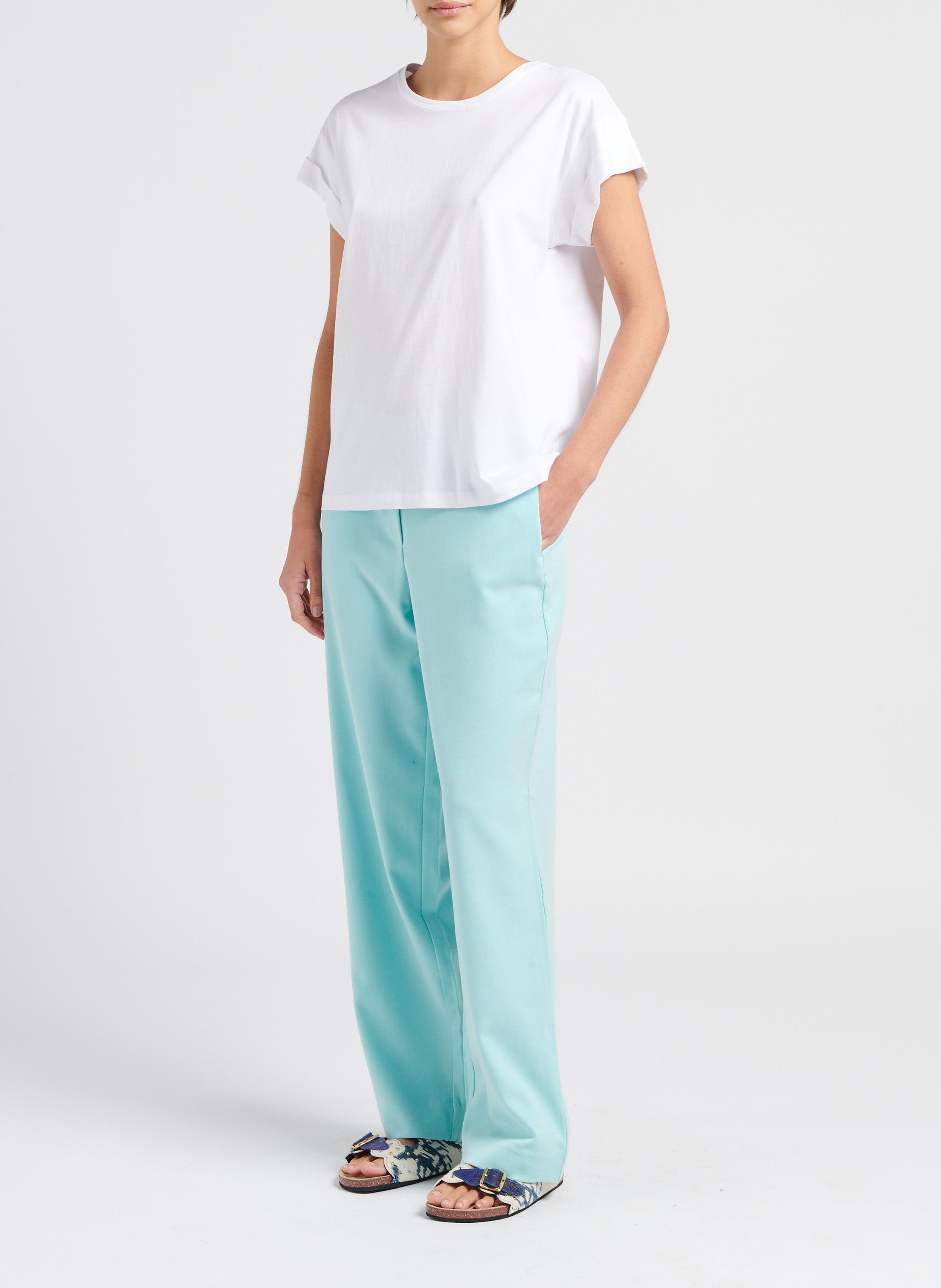 pantalon droit fluide MOSS COPENHAGEN Bleu