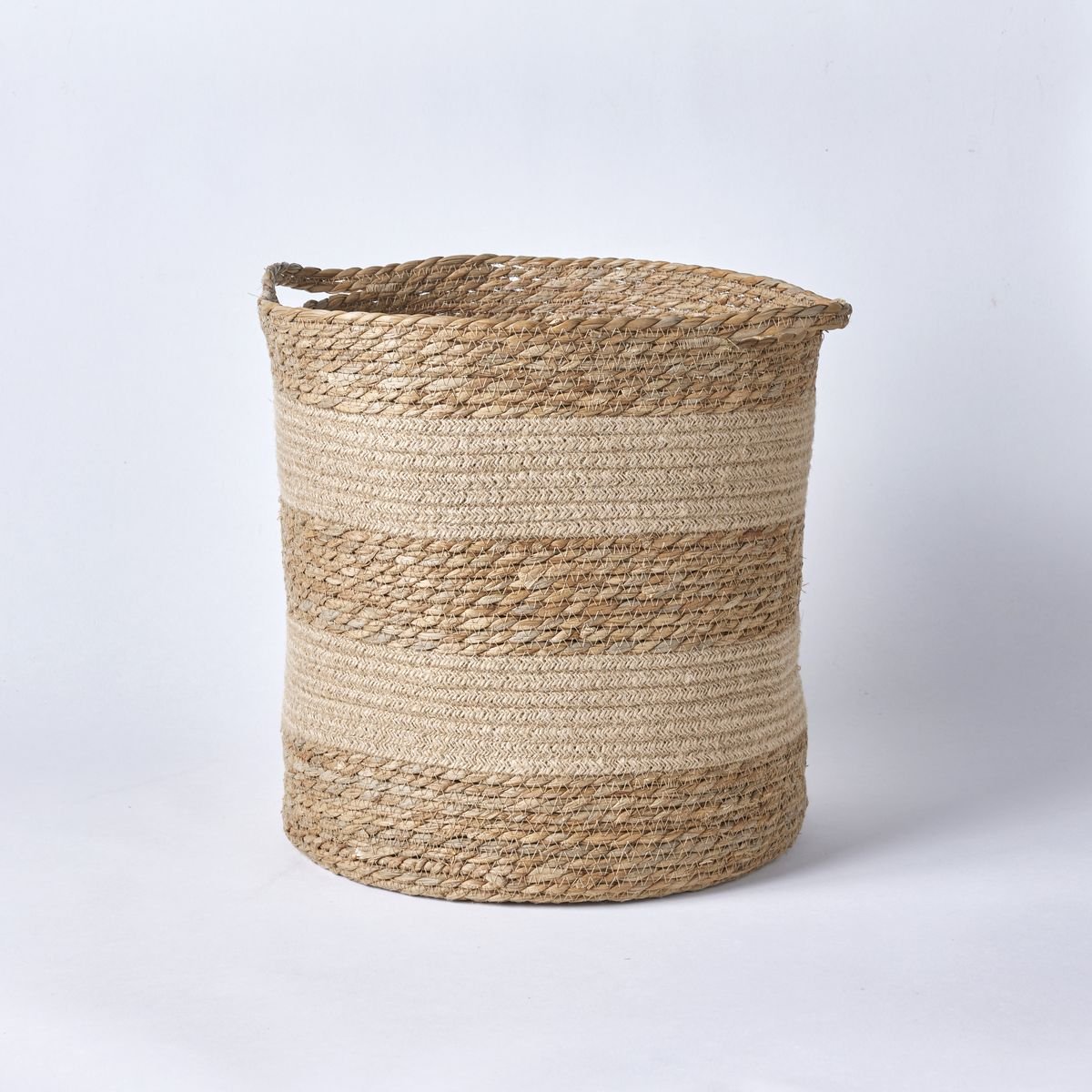 Round storage basket in jute FACTORY Beige