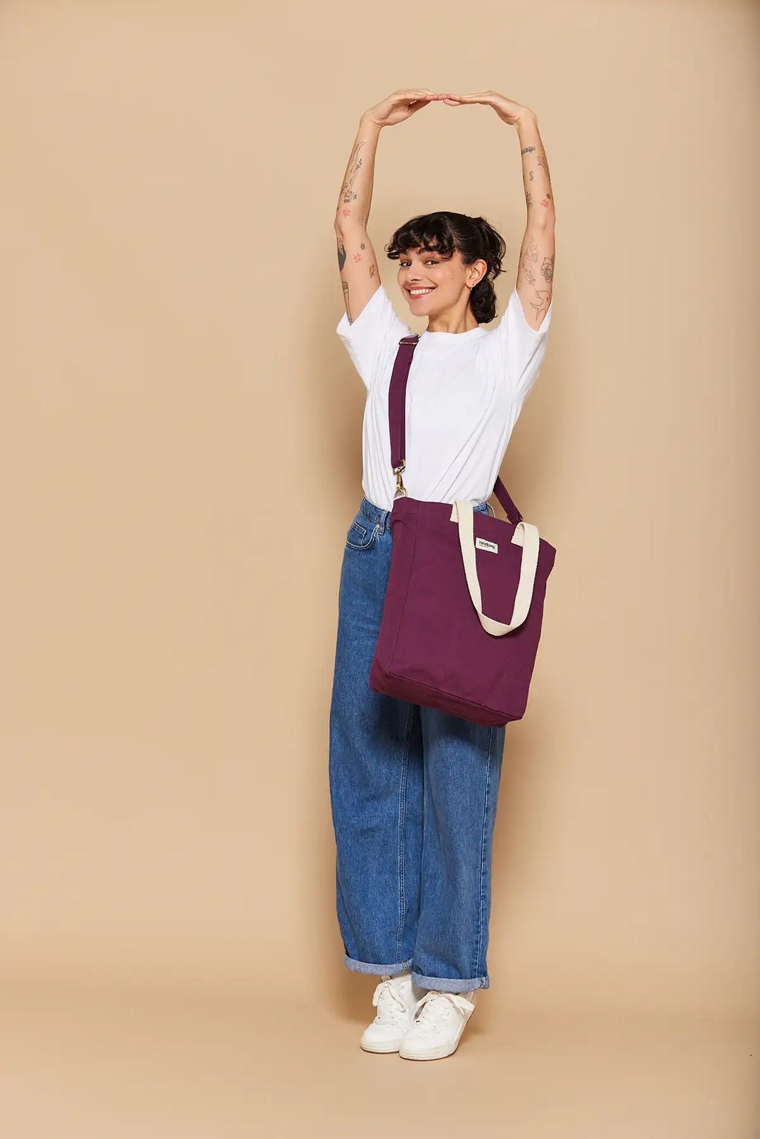 Cotton tote bag HINDBAG Purple