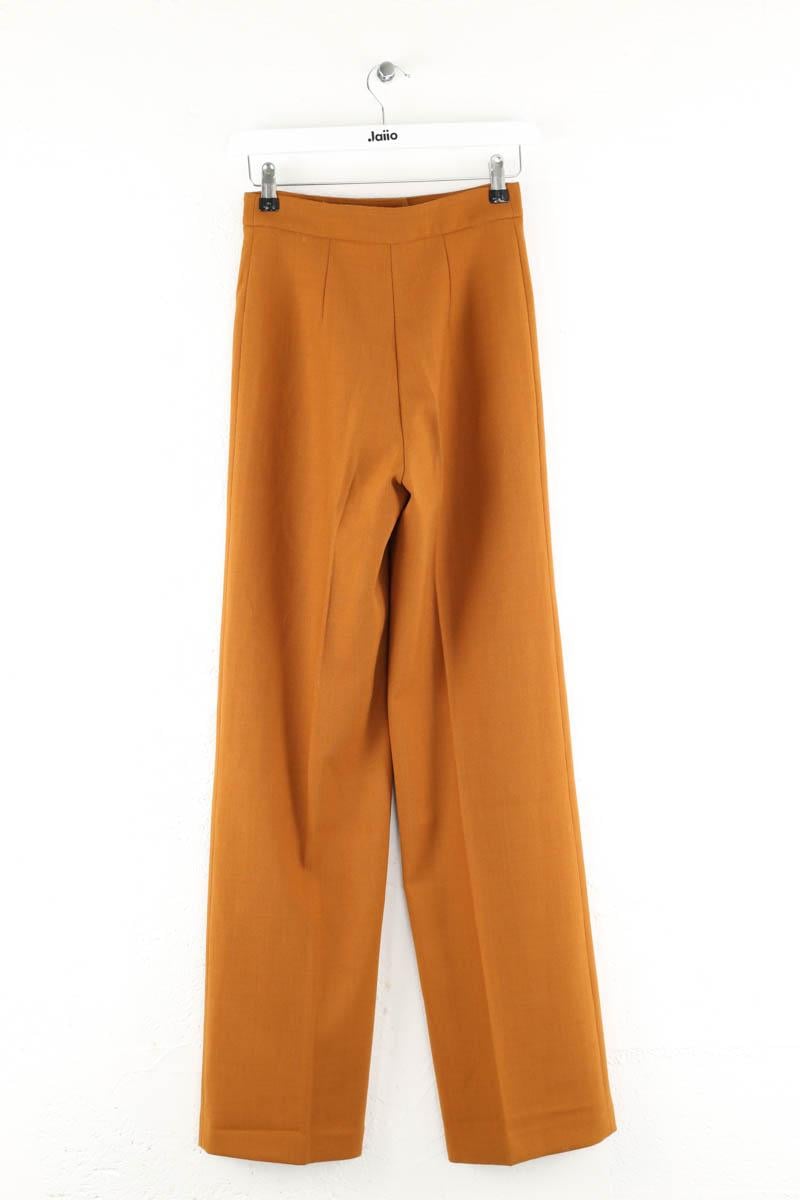 Pantalon droit en laine MODETROTTER - Seconde Main Marron