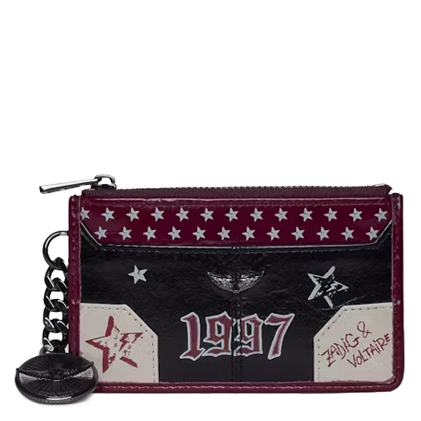 Porte-cartes en cuir imprimé ZADIG&VOLTAIRE Noir