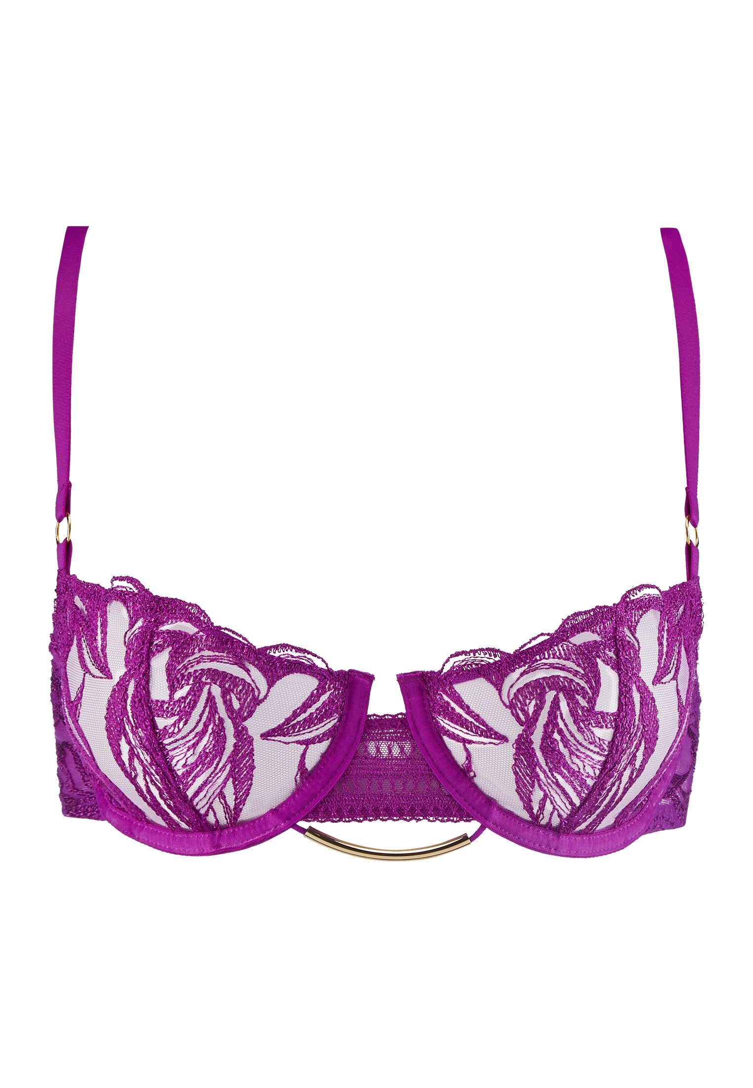 Underwired demi-cup bra AUBADE Purple