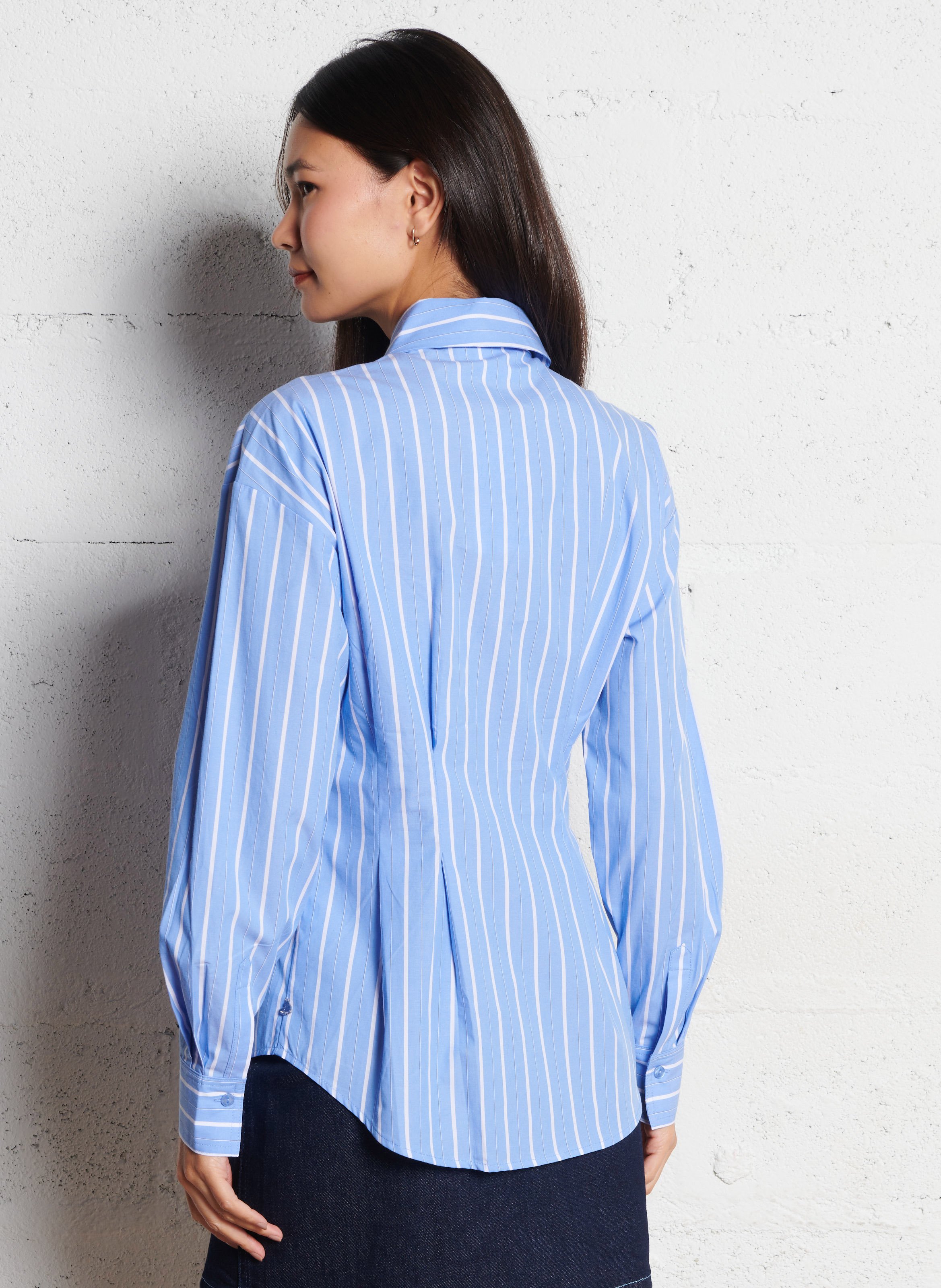 Chemise cintrée en coton FABIENNE CHAPOT Bleu