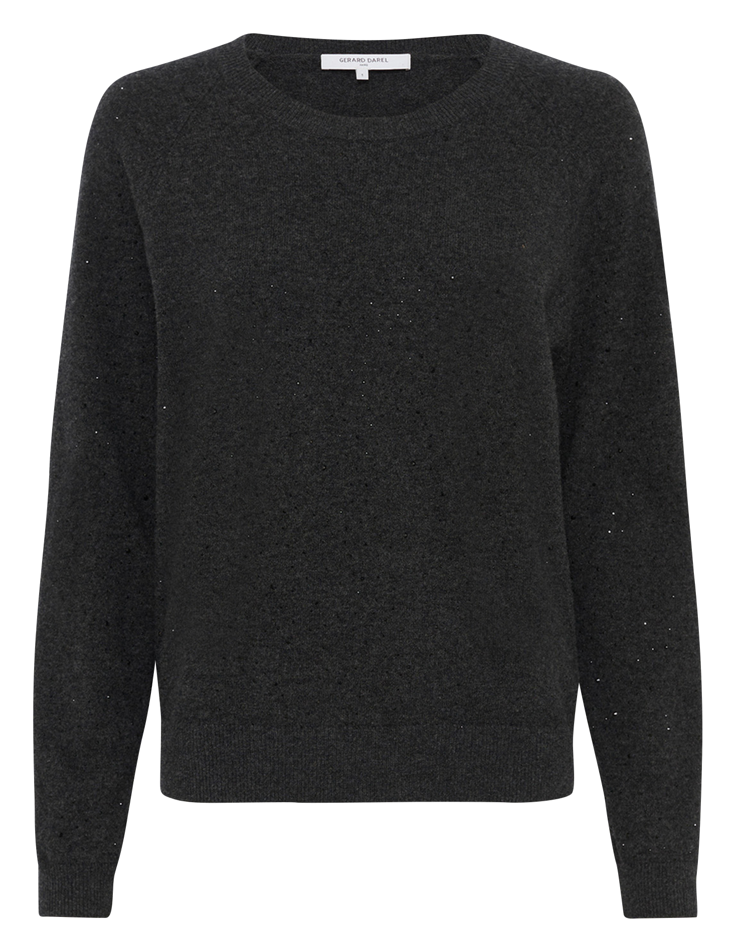 Pull col rond en laine GERARD DAREL Gris