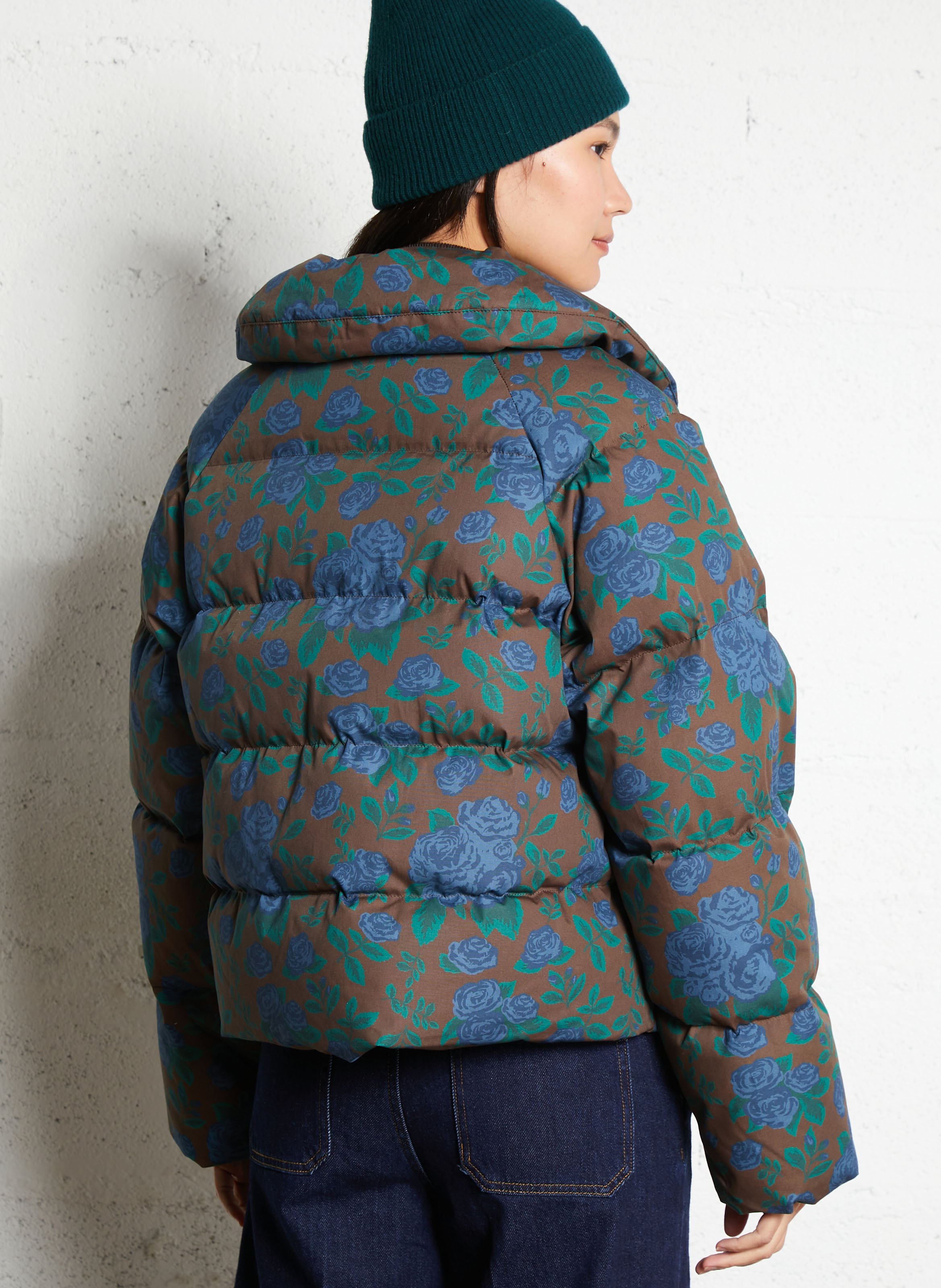 Doudoune matelassée imprimée en coton THE TINY BIG SISTER Marron