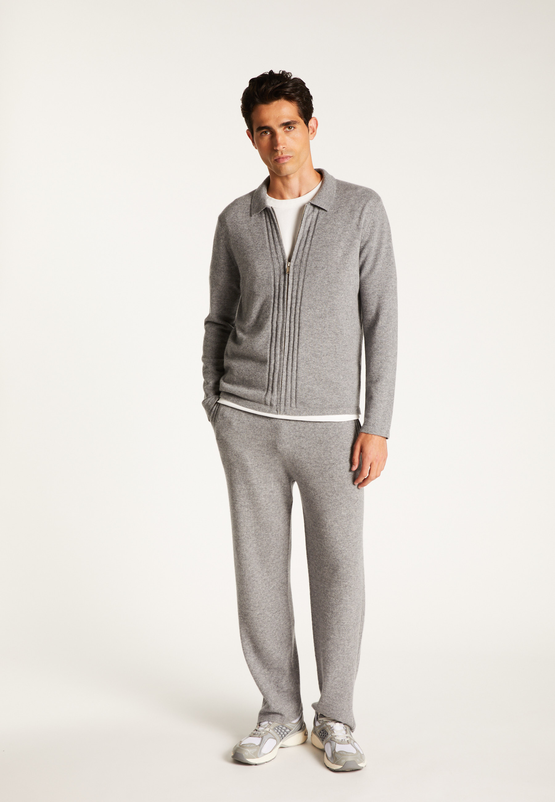 Zipped cashmere cardigan MAISON MONTAGUT