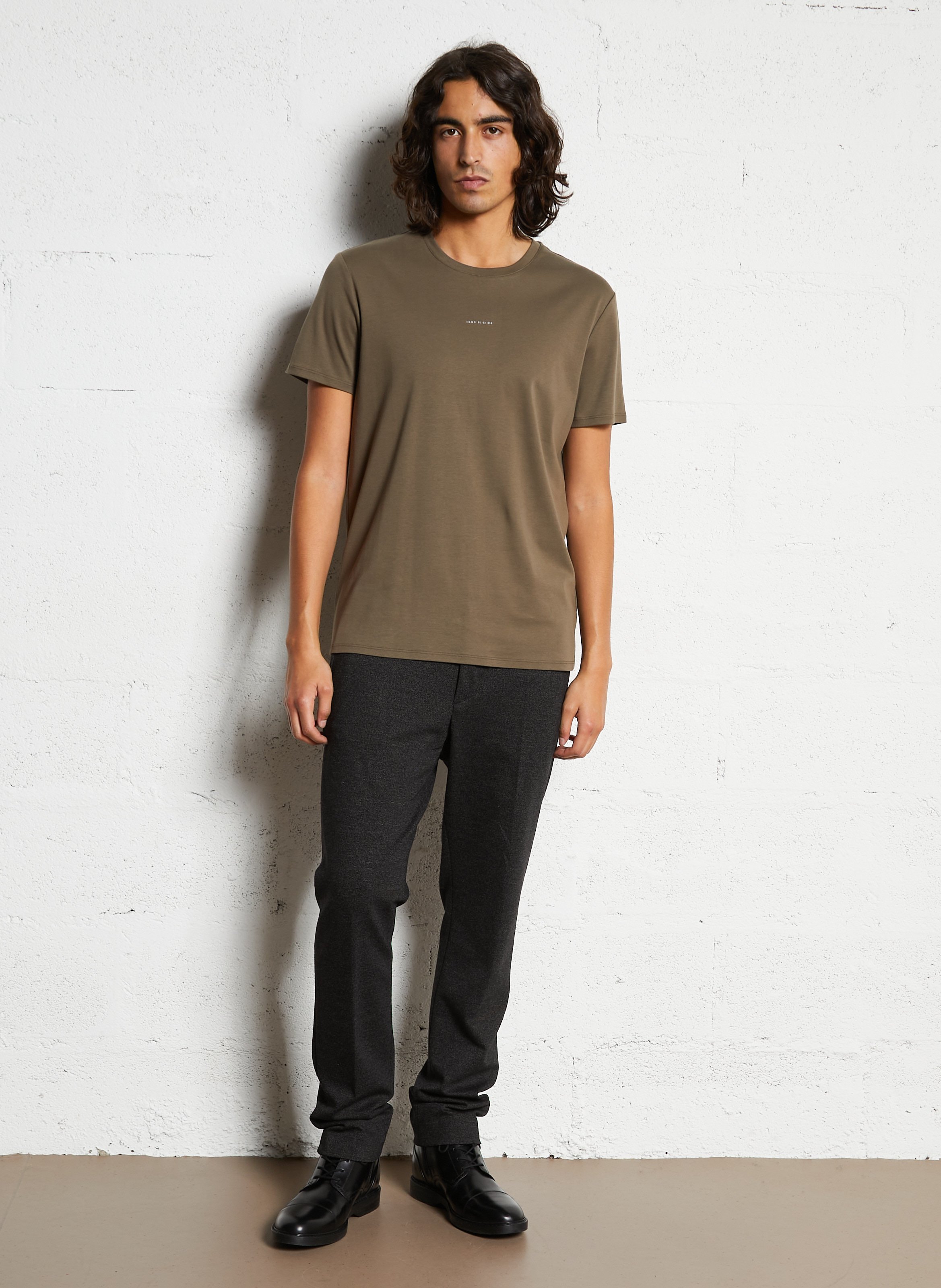 Tee-shirt col rond en coton IKKS Marron