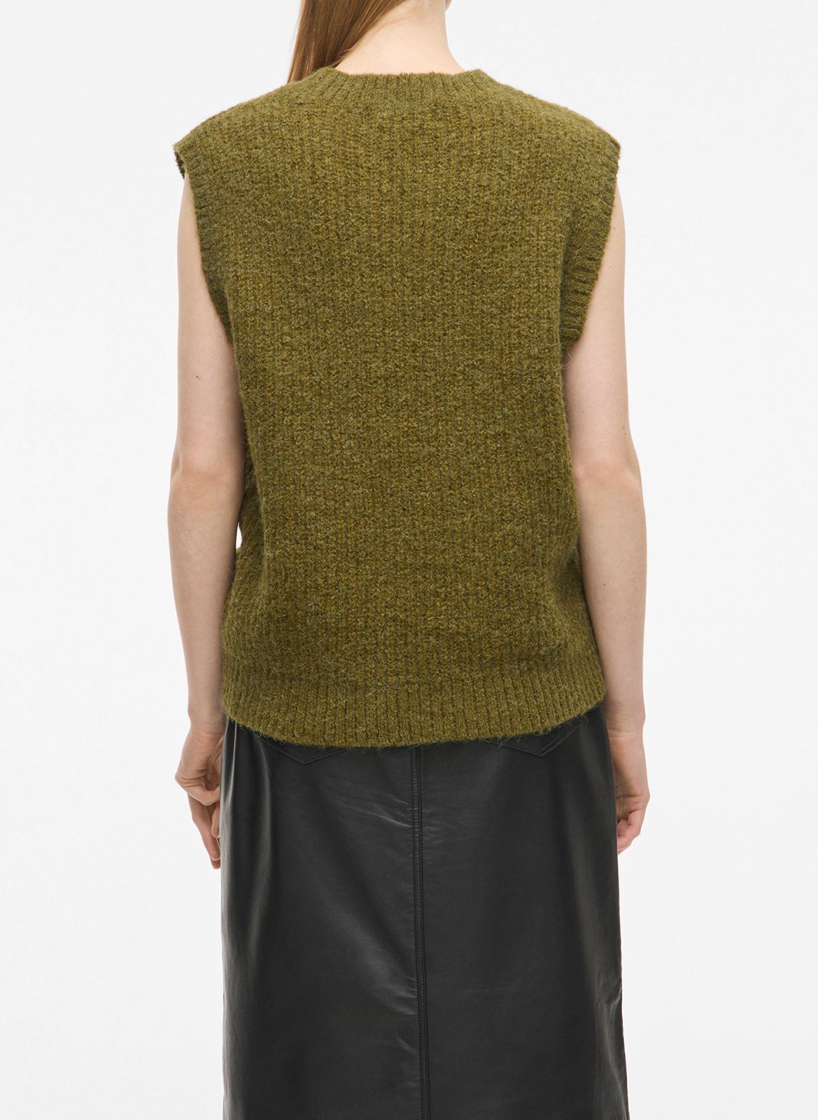 Pull droit col rond en alpaga mélangé ROUGE EDIT Vert