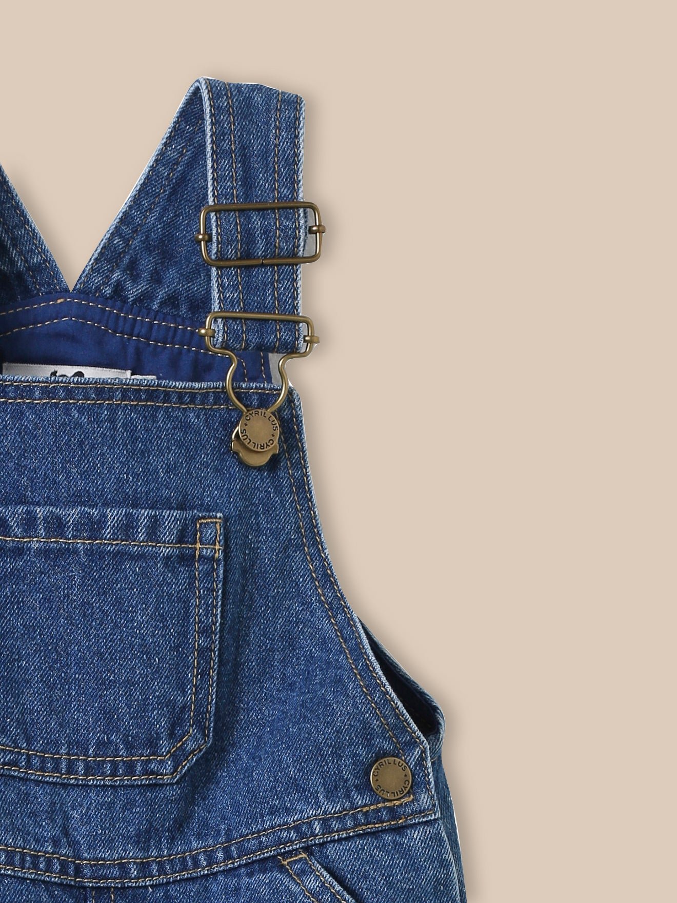Denim dungarees CYRILLUS Blue