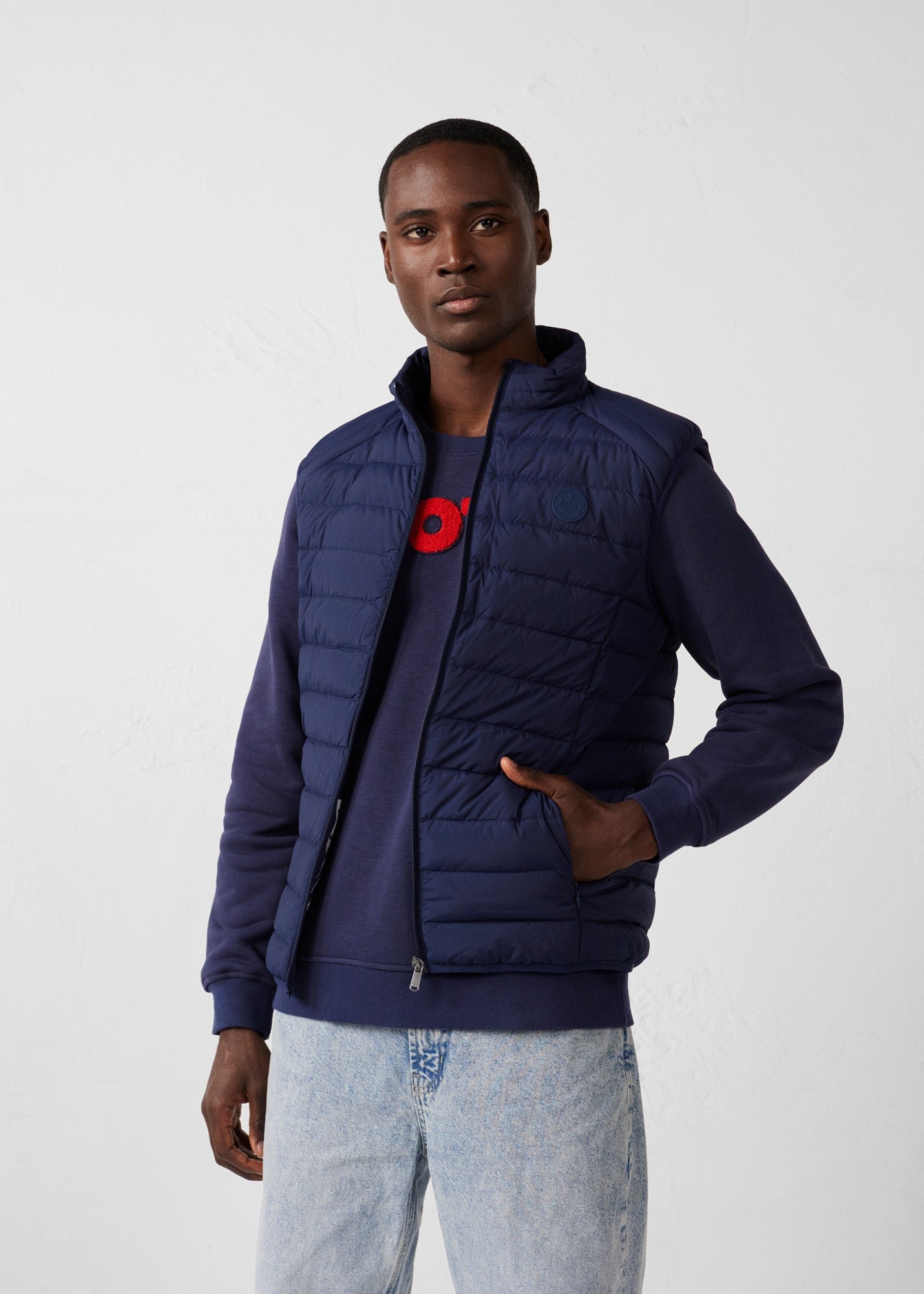 Stretch sleeveless puffer jacket Arafo JOTT Blue