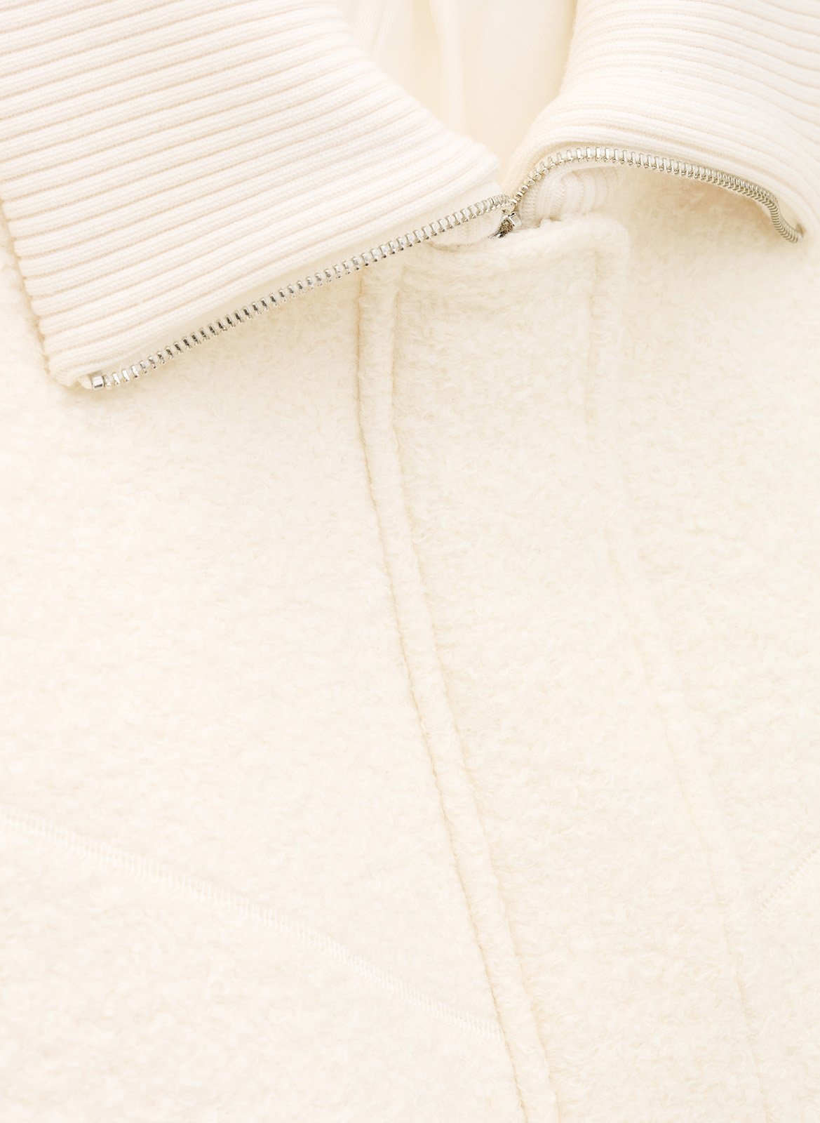 Manteau court ample en laine mélangée BA&SH Beige