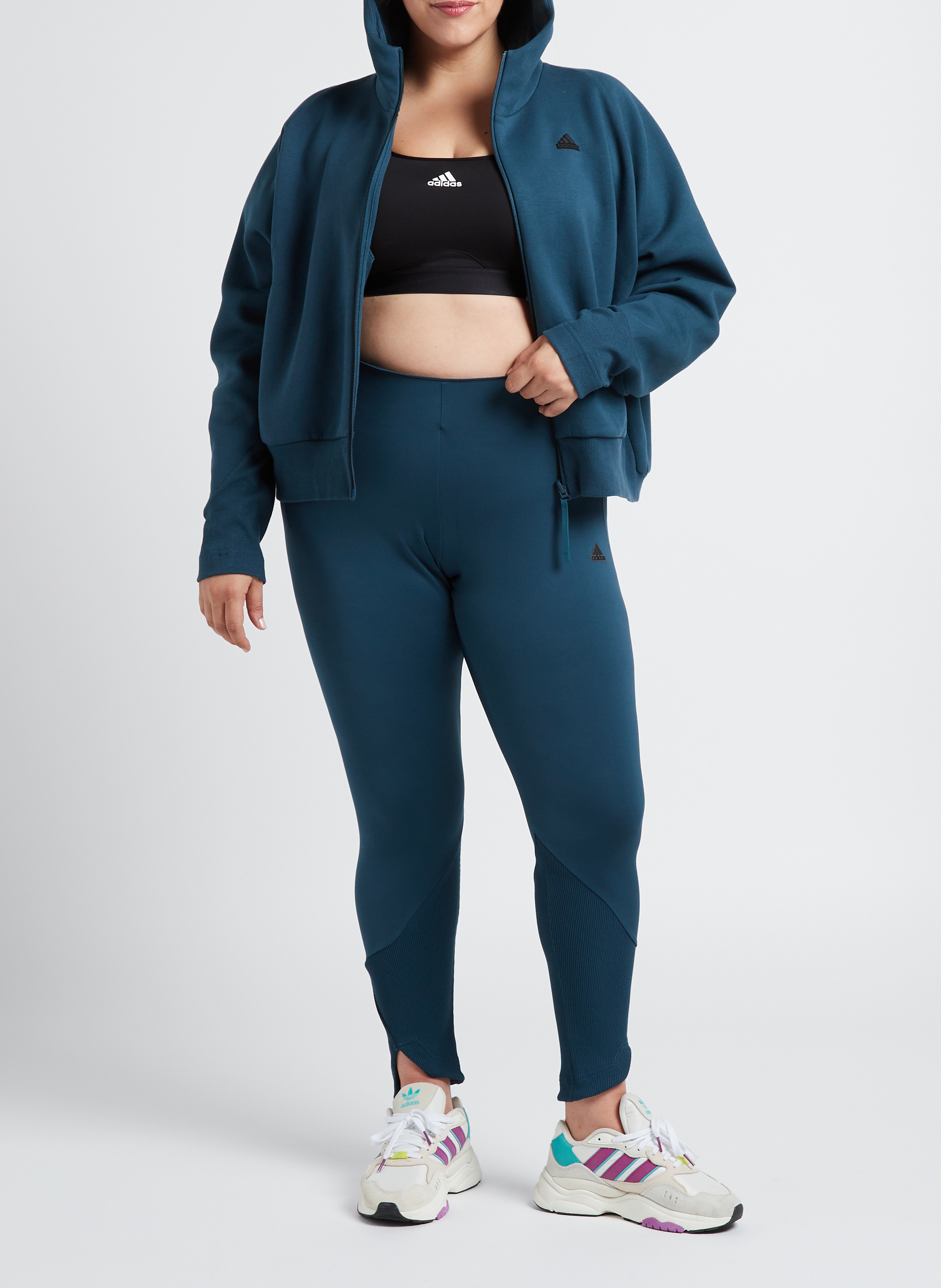 Kapuzenjacke mit Rundhalskragen ADIDAS Blau