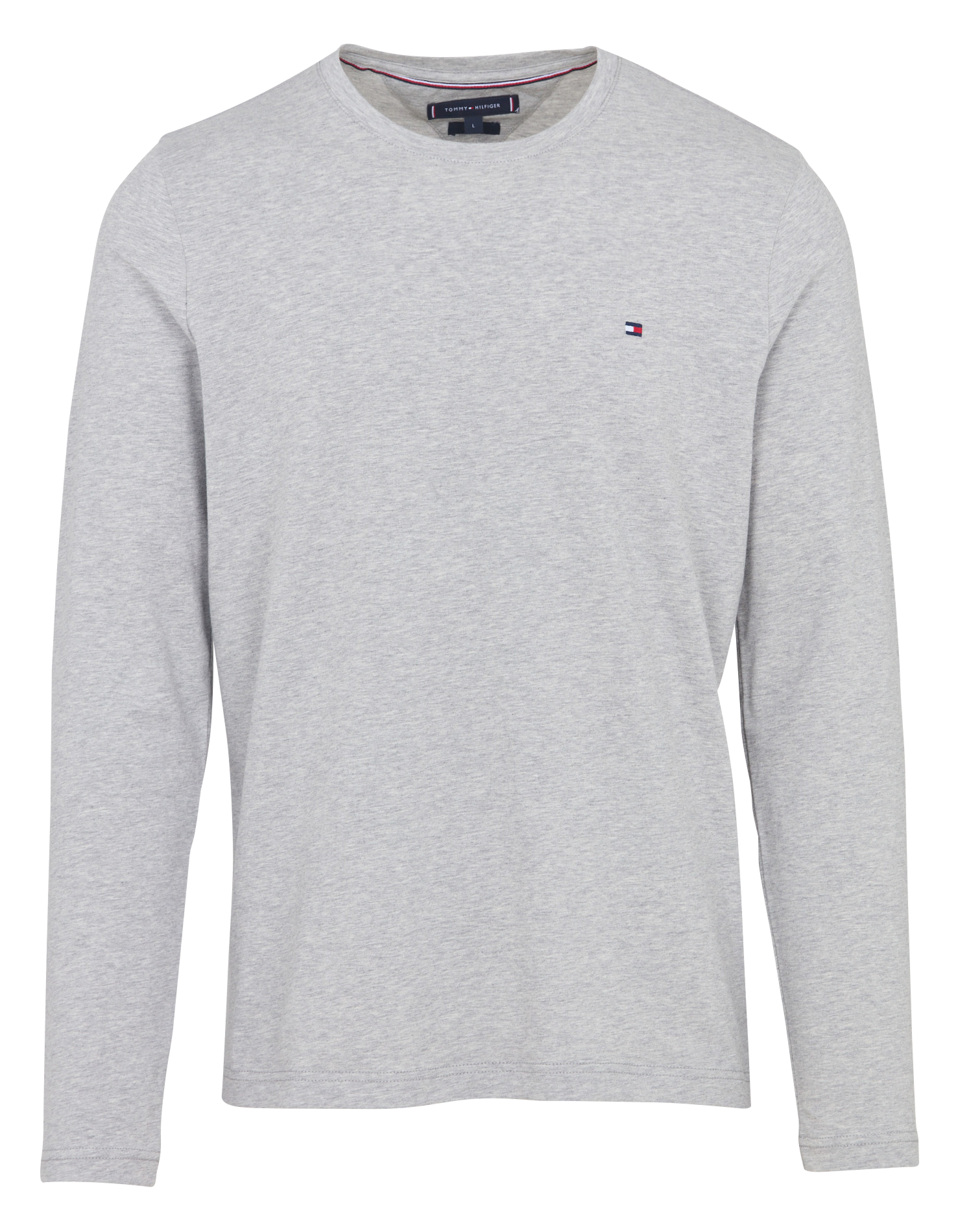 Regular-fit embroidered organic cotton T-shirt with round neck TOMMY HILFIGER