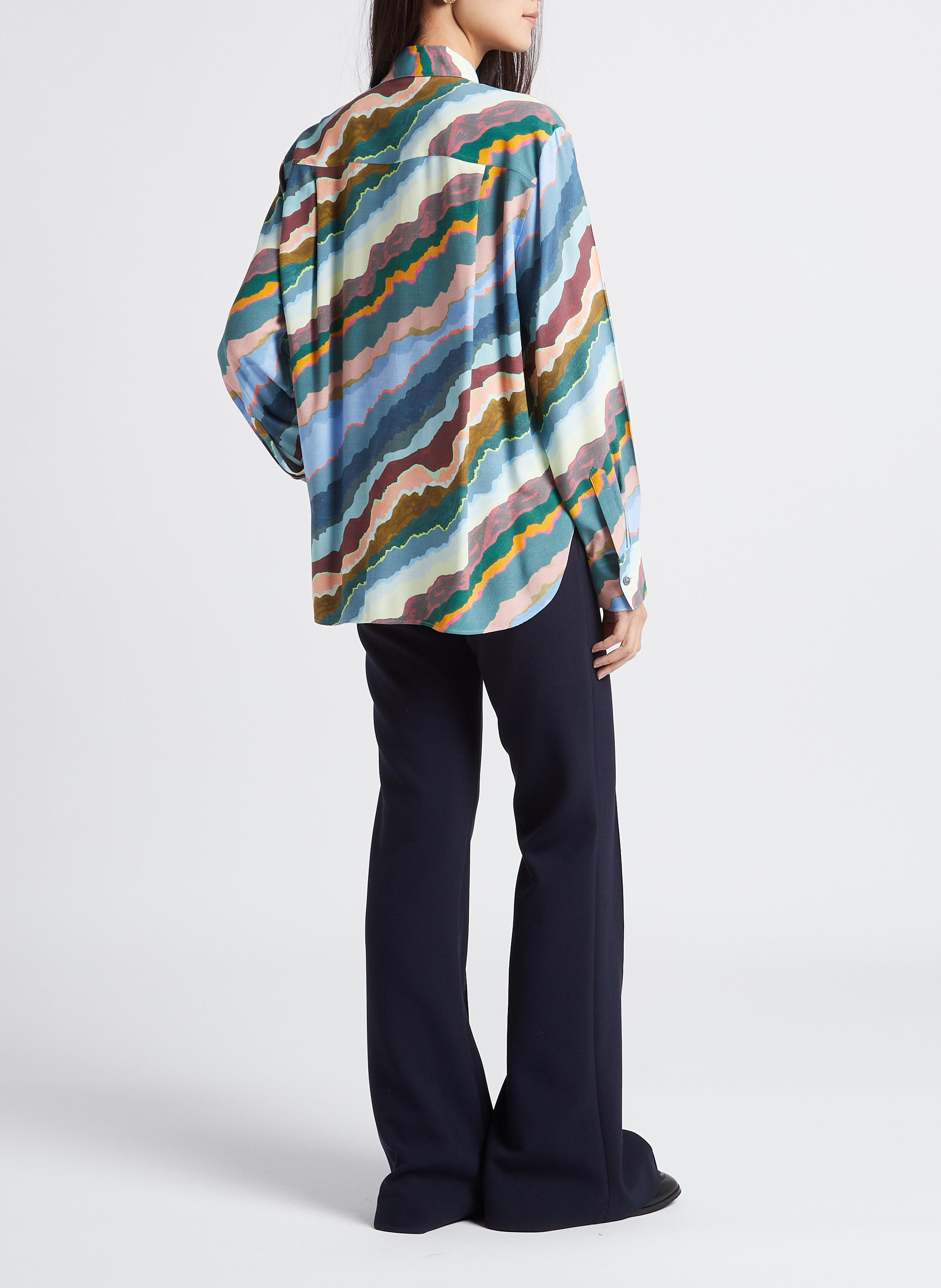 Chemise col classique droite imprimée PAUL SMITH Multicolore