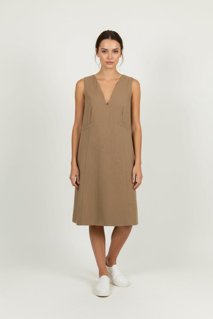 Short & Midi Dress TARA JARMON - Seconde Main Brown