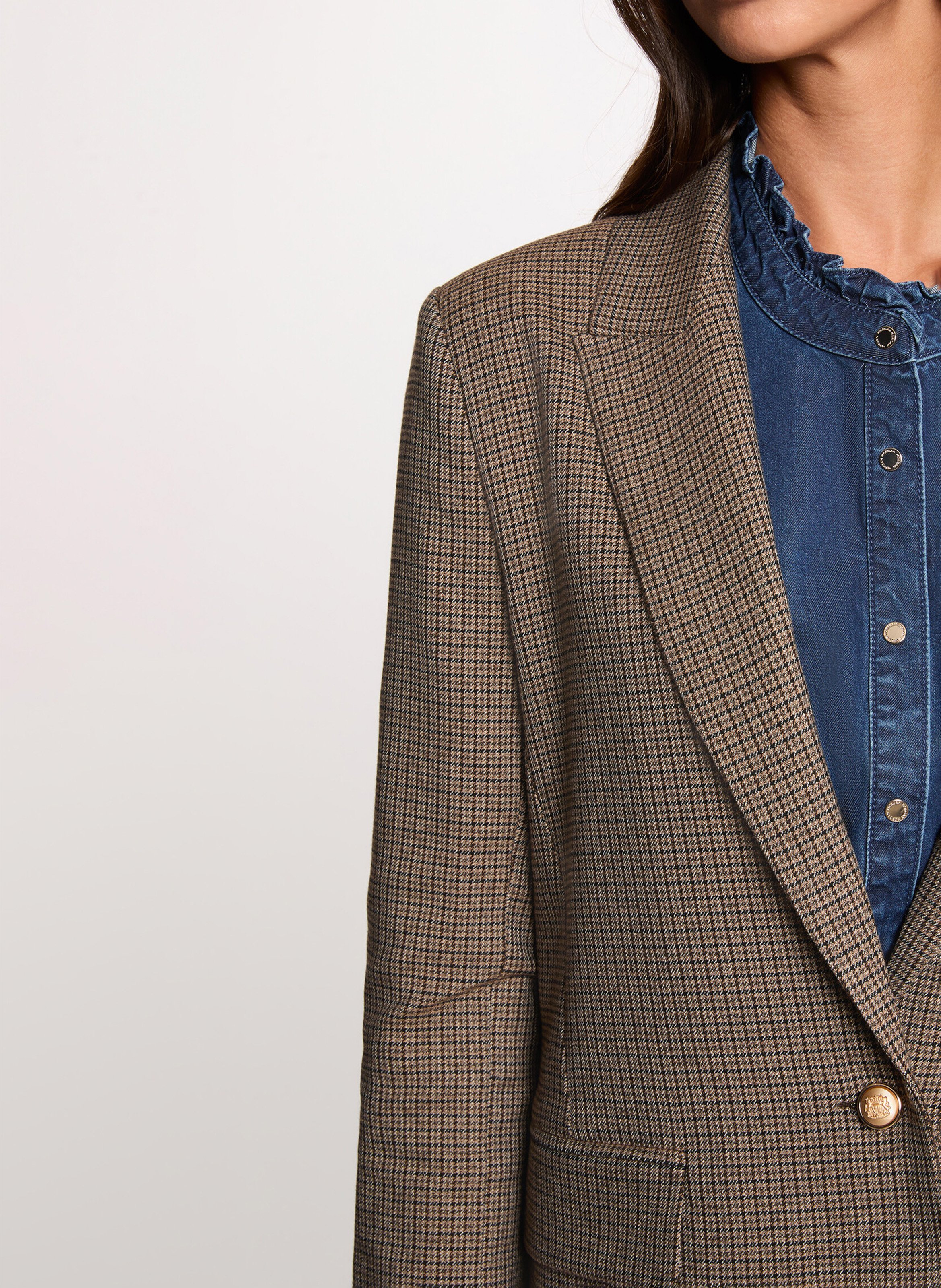 Veste tailleur ajustée imprimé MORGAN Multicolore